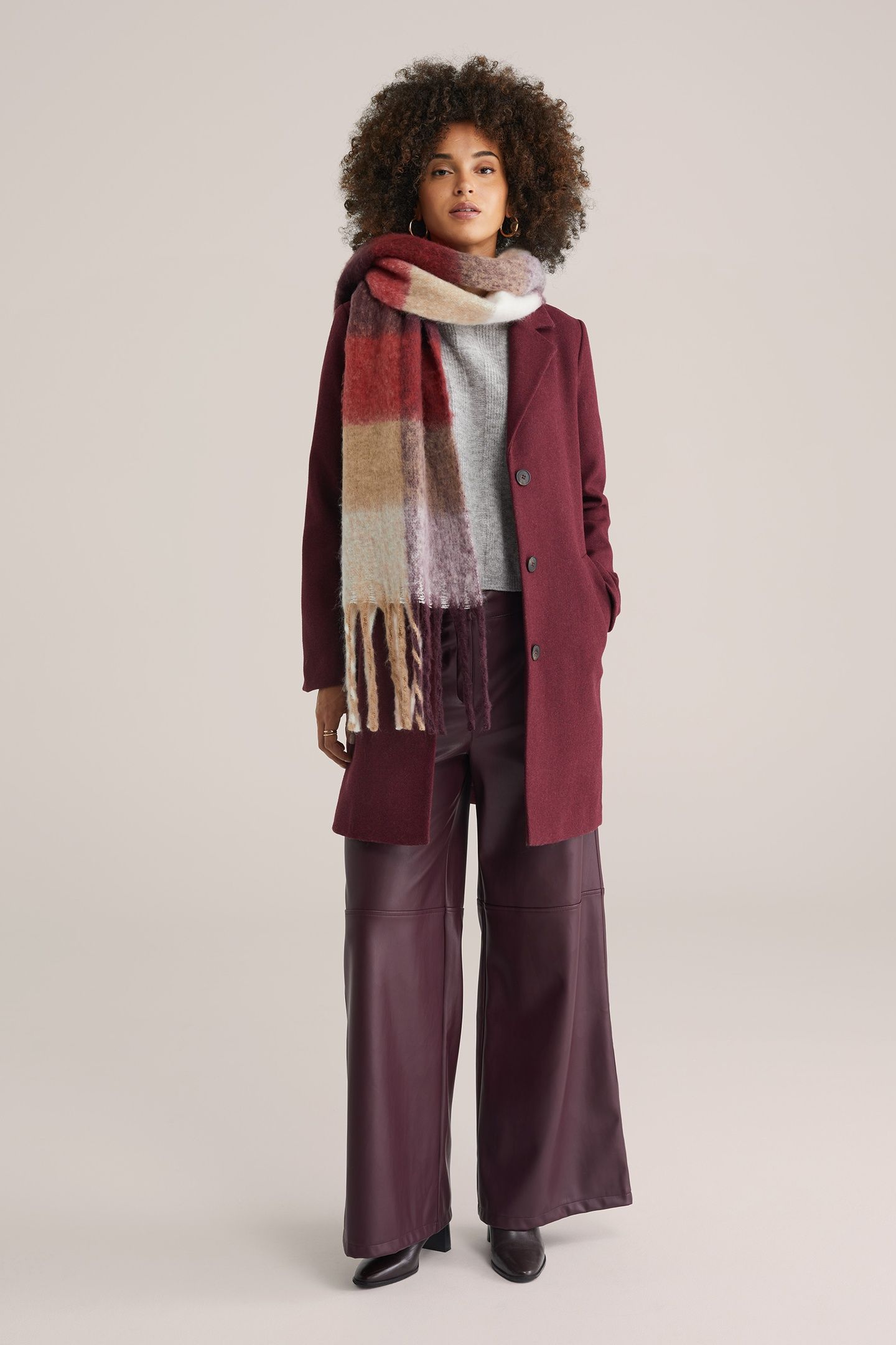 COAT BURGUNDY RED 2