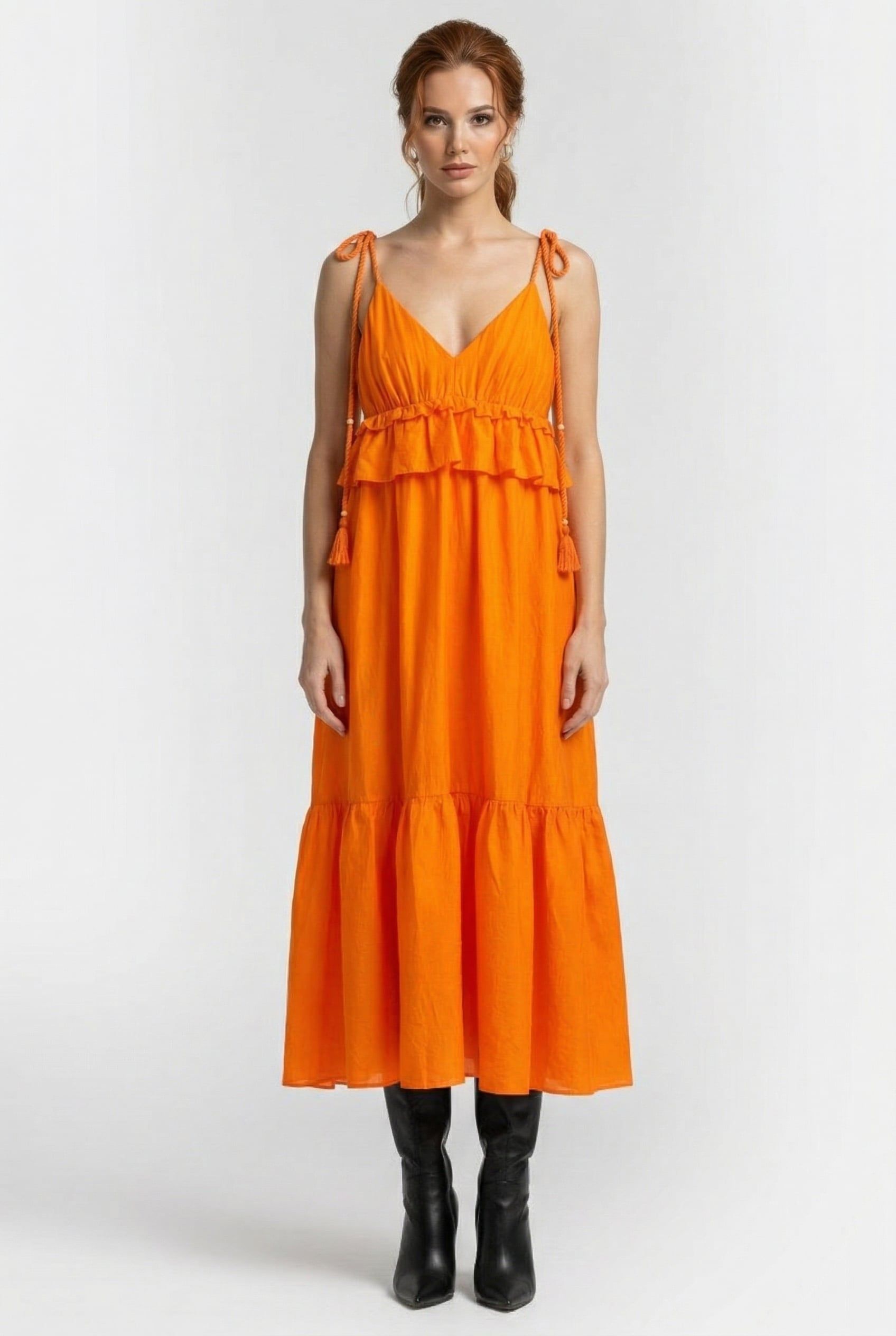 AMA DRESS ORANGE 1