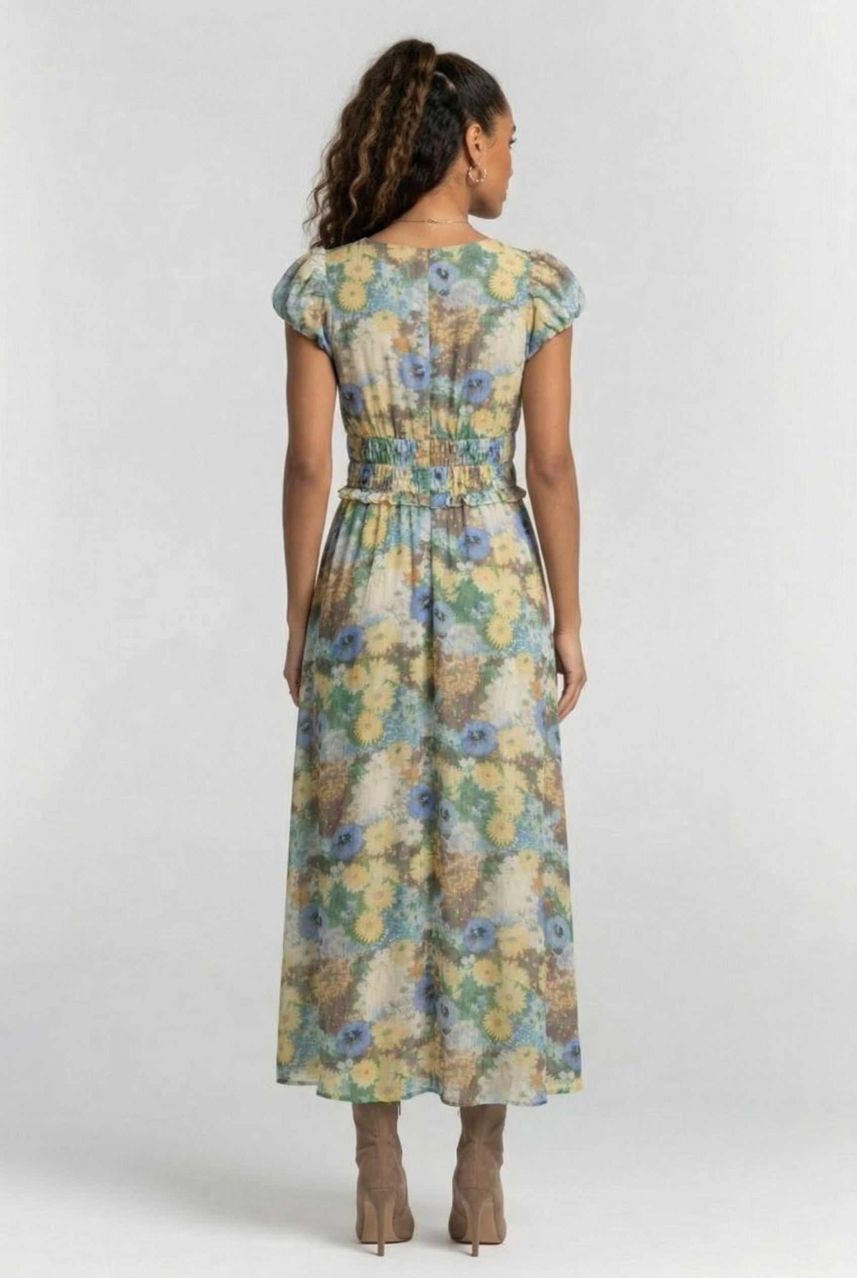 NEW ALLORA DRESS BROWN 2