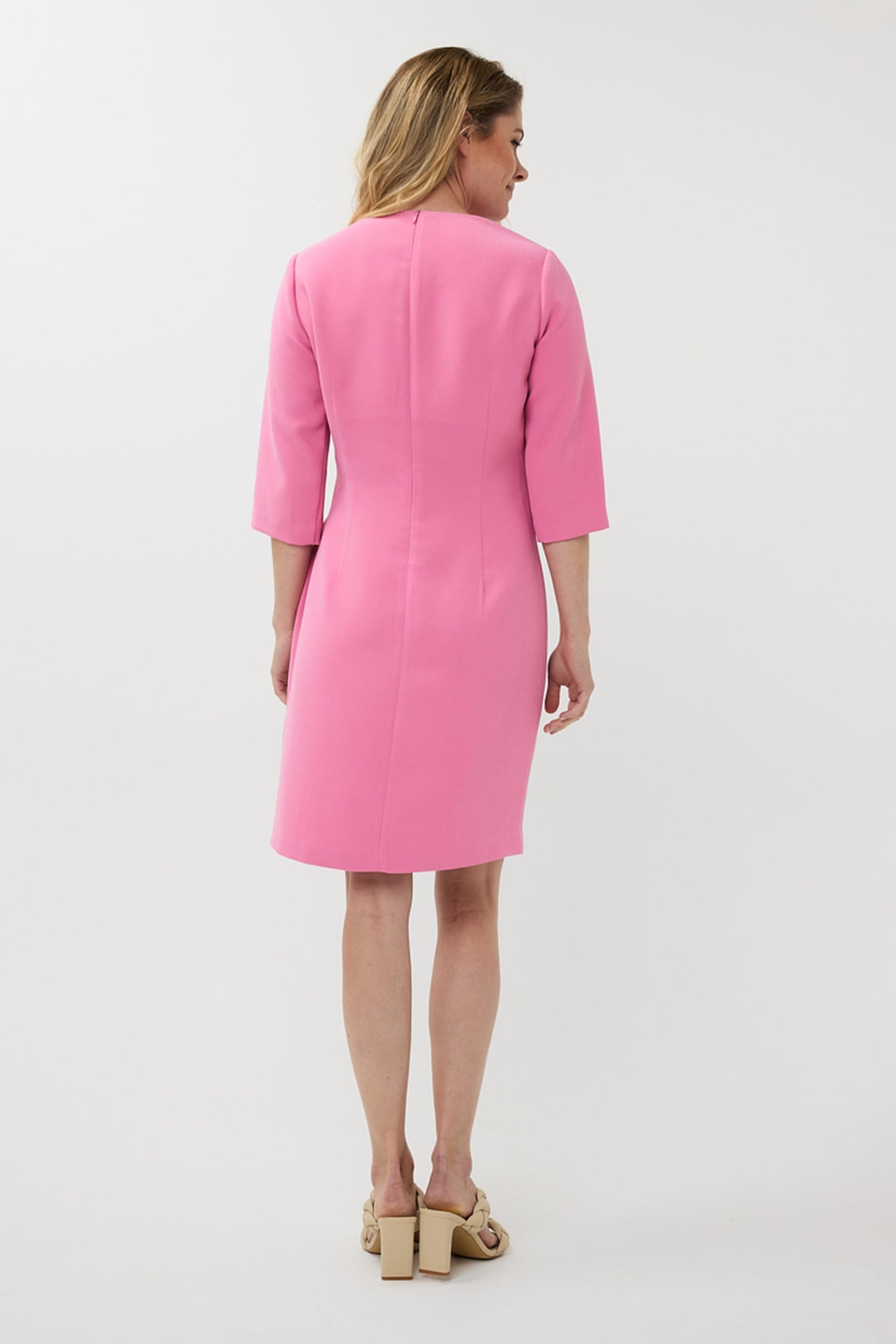 DRESS OVERLAP KNOT S/SLVE ROSE 3