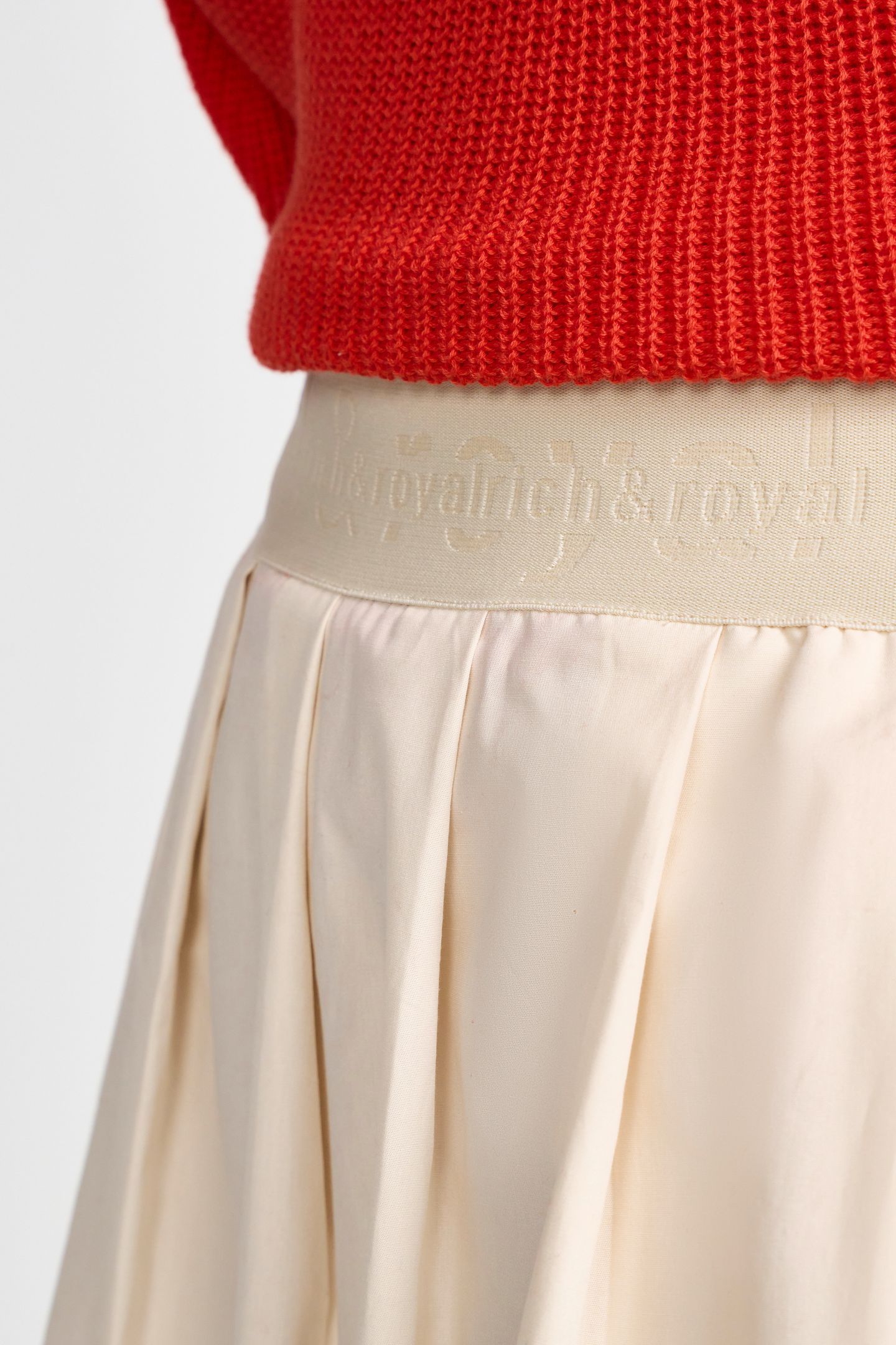COTTON MIDI SKIRT ORGANIC CAFFEE LATTE 4
