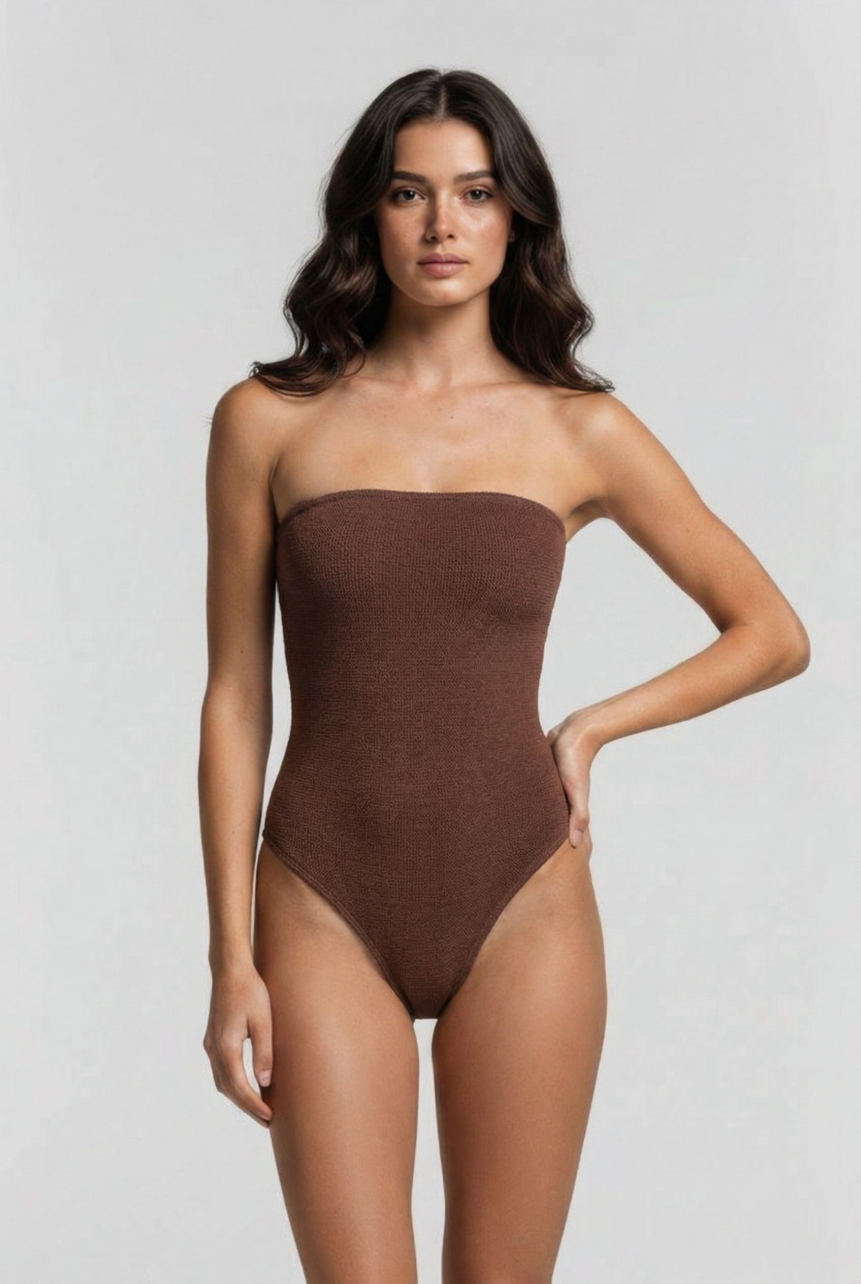 ARIANA SWIMSUIT BROWN 1