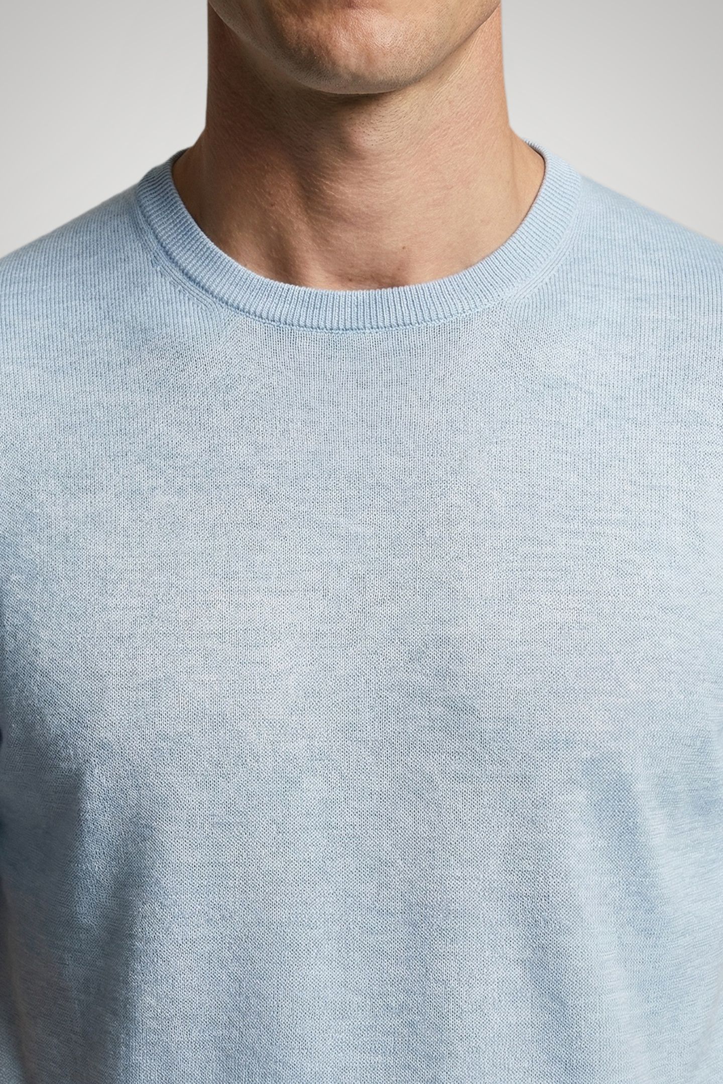 EXTRA FINE MERINO T-SHIRT LIGHT BLUE 5