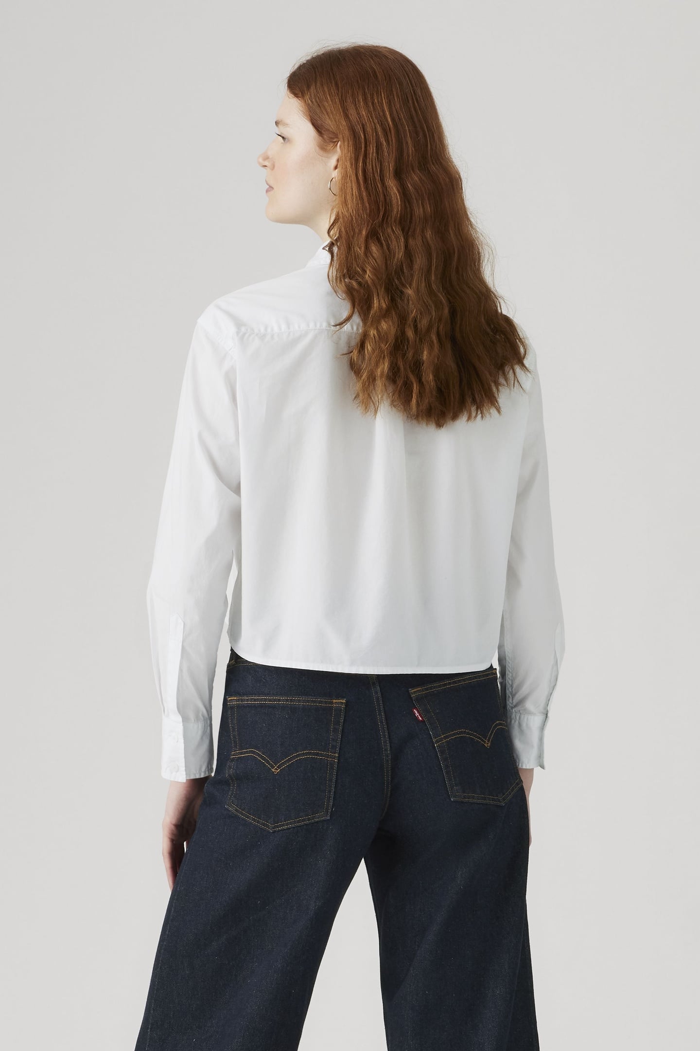 CROPPED HARLIE TUXEDO SHIRT 3