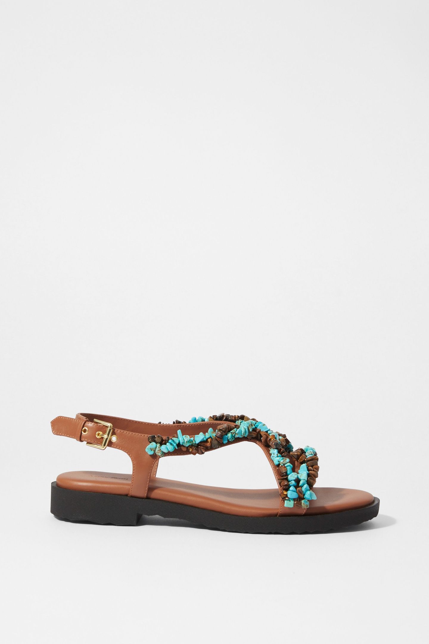 LARRY DECO SUMMER FLAT BROWN 1