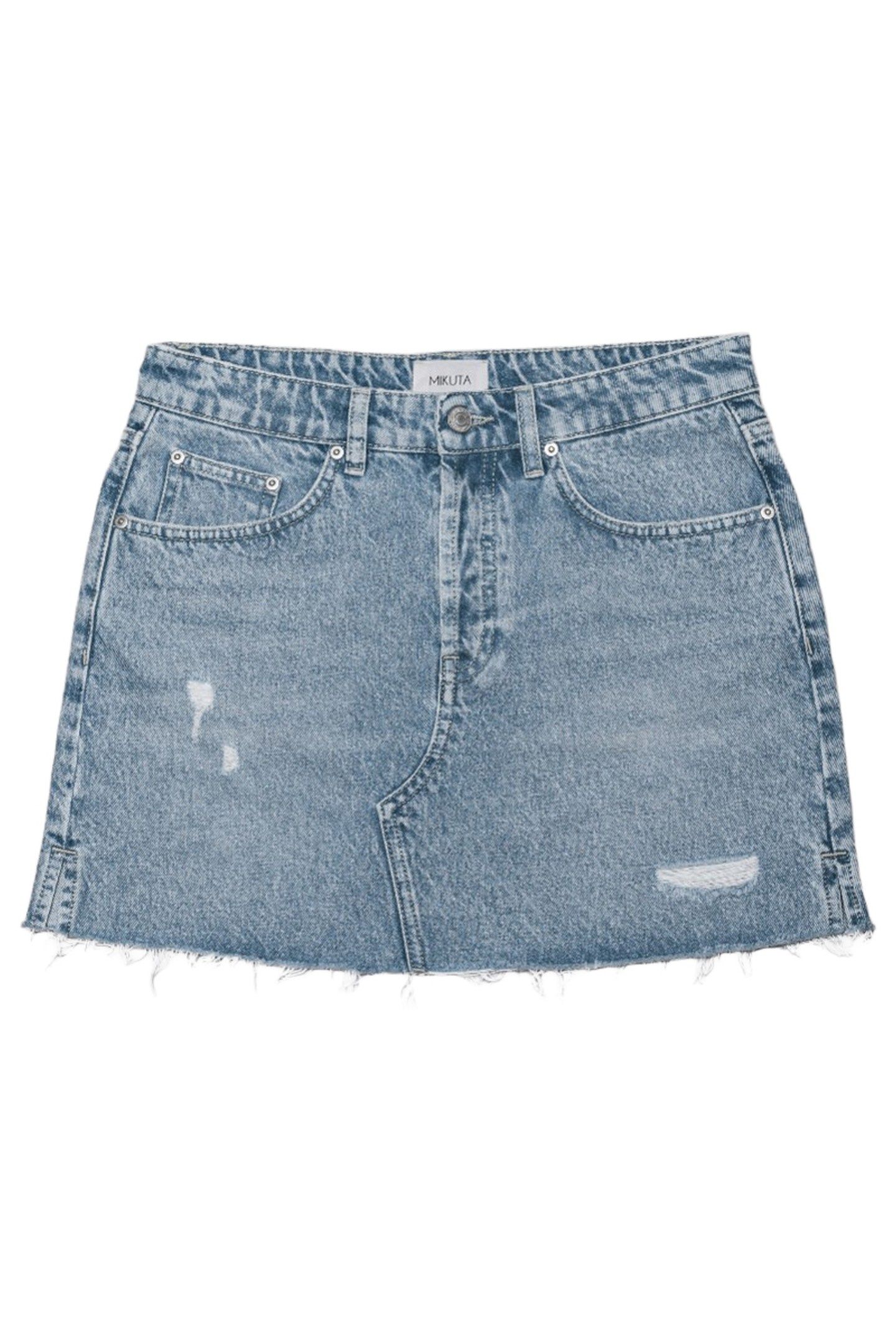 THE BLUE SLIT DENIM SKIRT BLUE 3