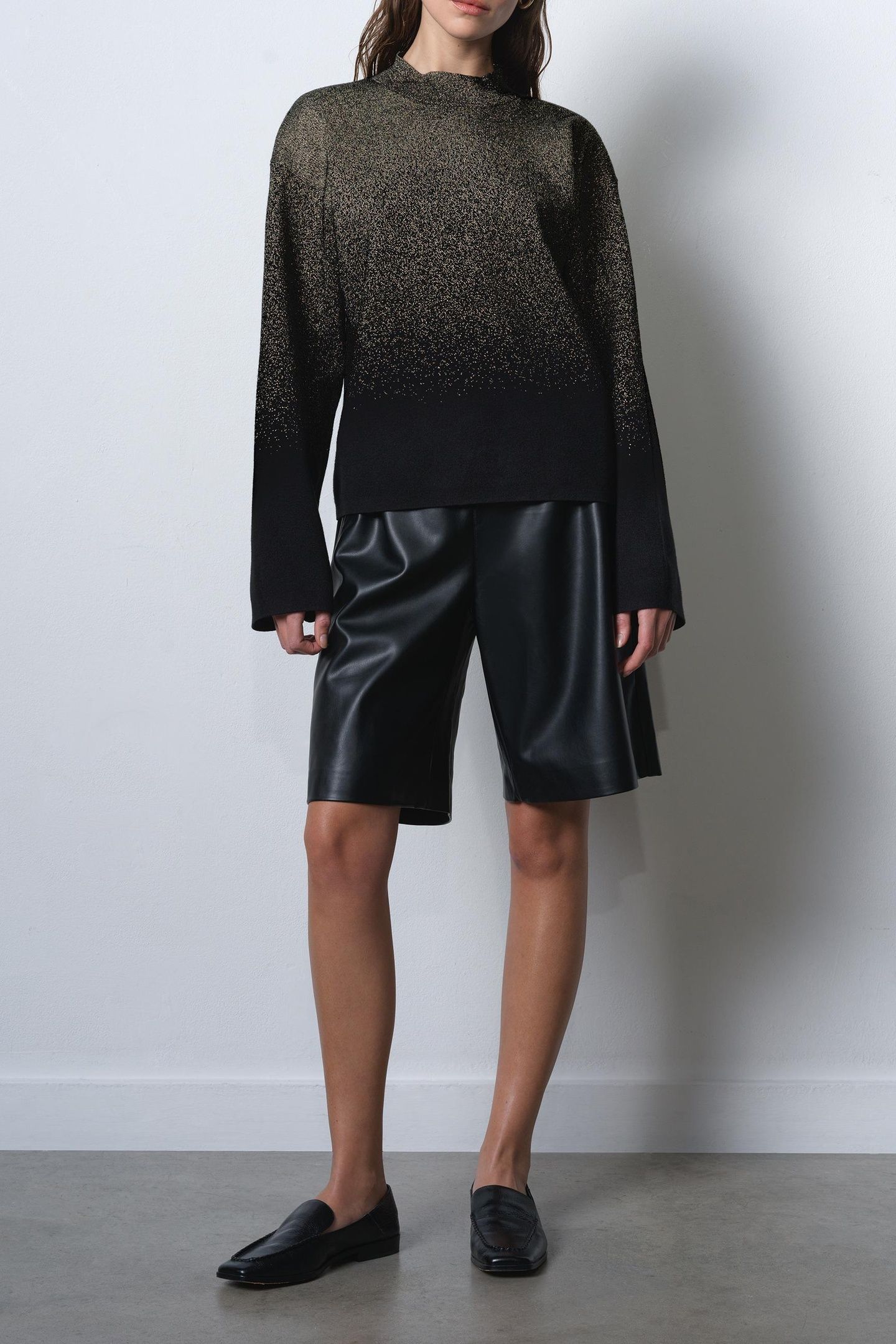 KADY GLITTER OMBRE JUMPER BLACK GOLD 2