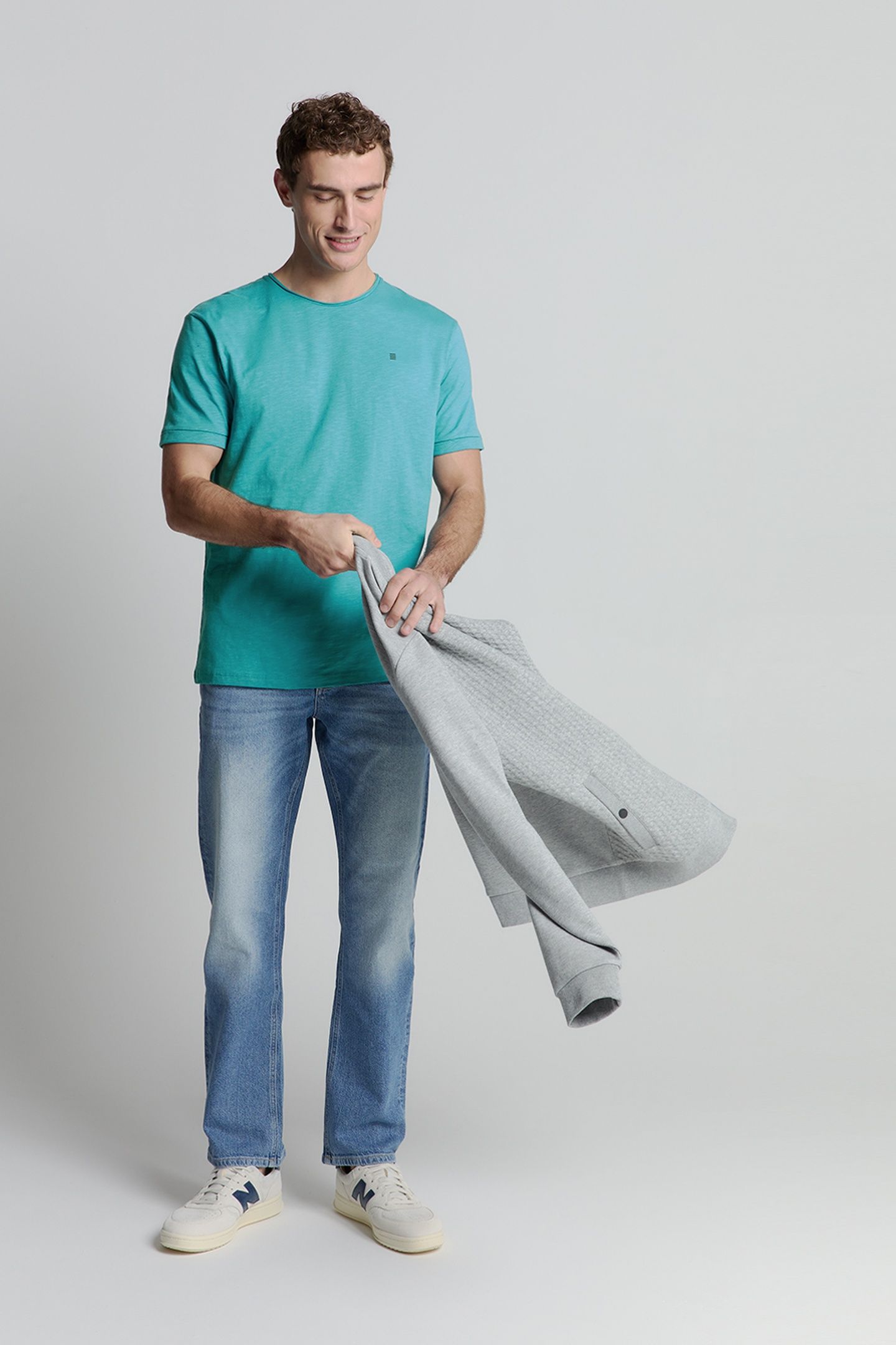 T-SHIRT CREWNECK SLUB SEABLUE 2