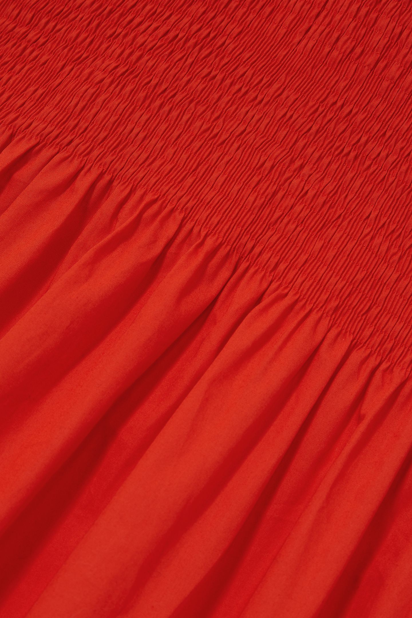 SHIRRED DETAIL MIDI DRESS RED 6