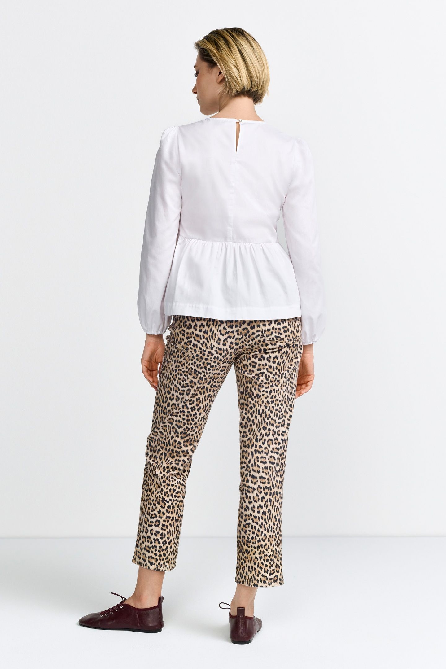 COTTON BLOUSE WITH PEPLUM SUSTAINABLE WHITE 3