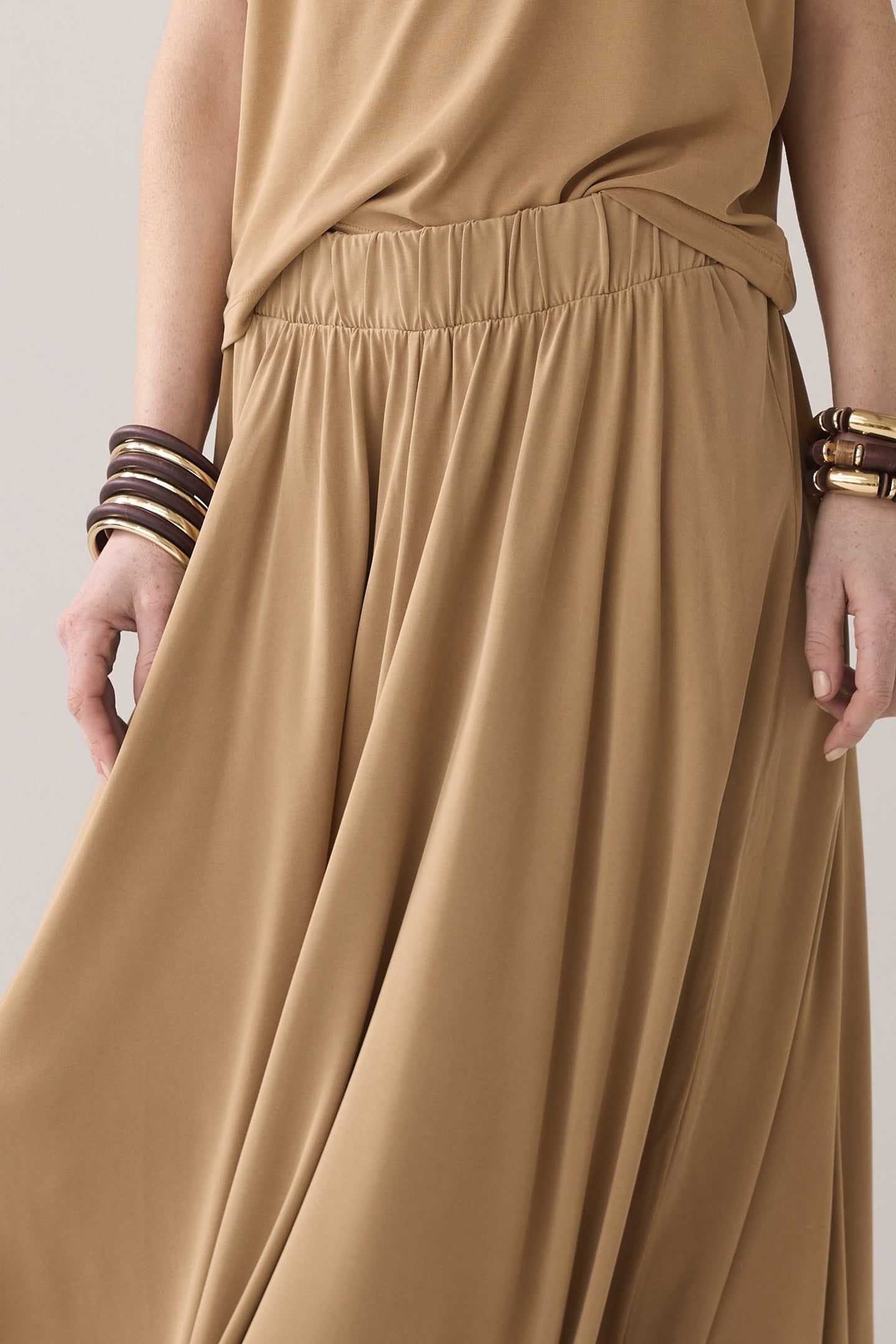 SKIRT WASHED MODAL JERSEY PEANUT 4