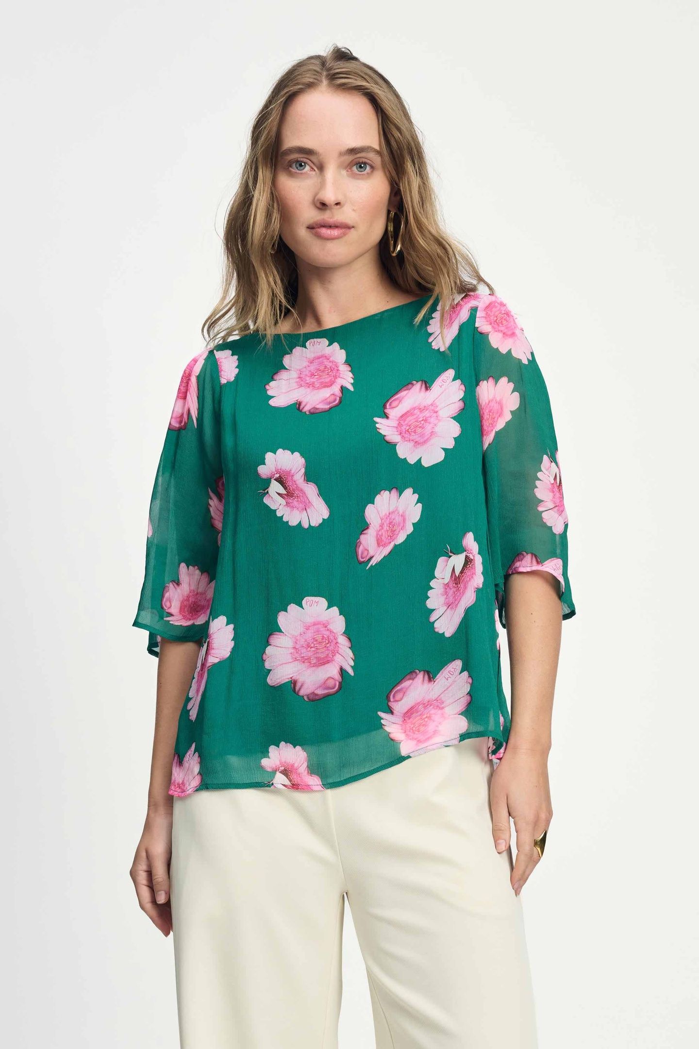 TOP - MEADOW FLOWERS GREEN 1