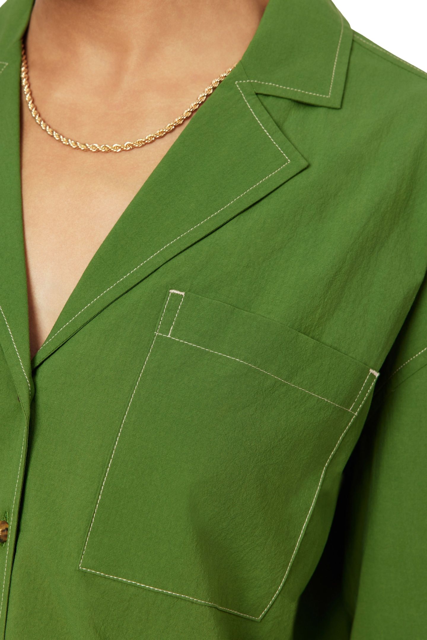 NOTCH LAPEL SHIRT GARDEN GREEN 4