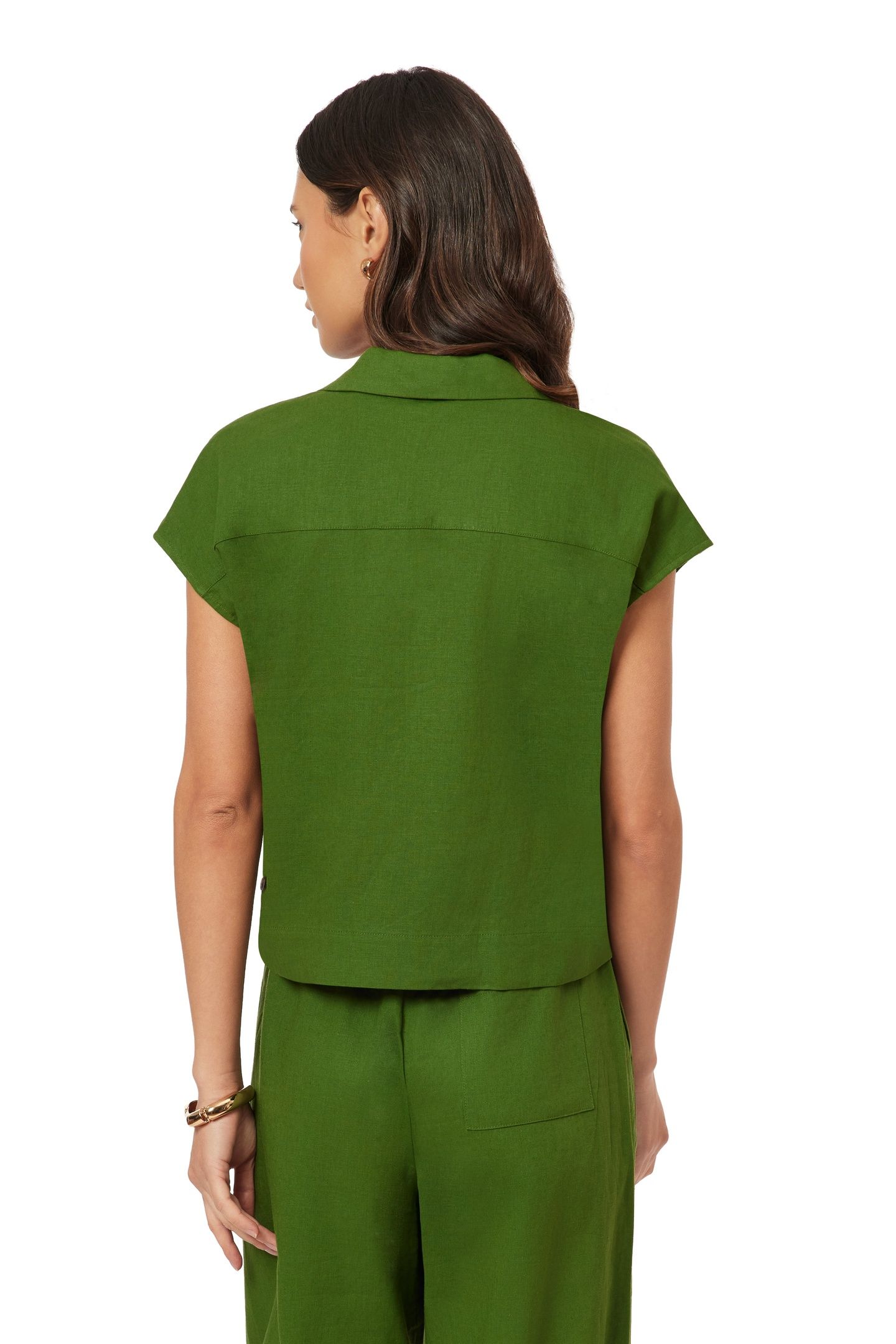 LOOSE DOLMAN SLEEVE TOP GARDEN GREEN 3