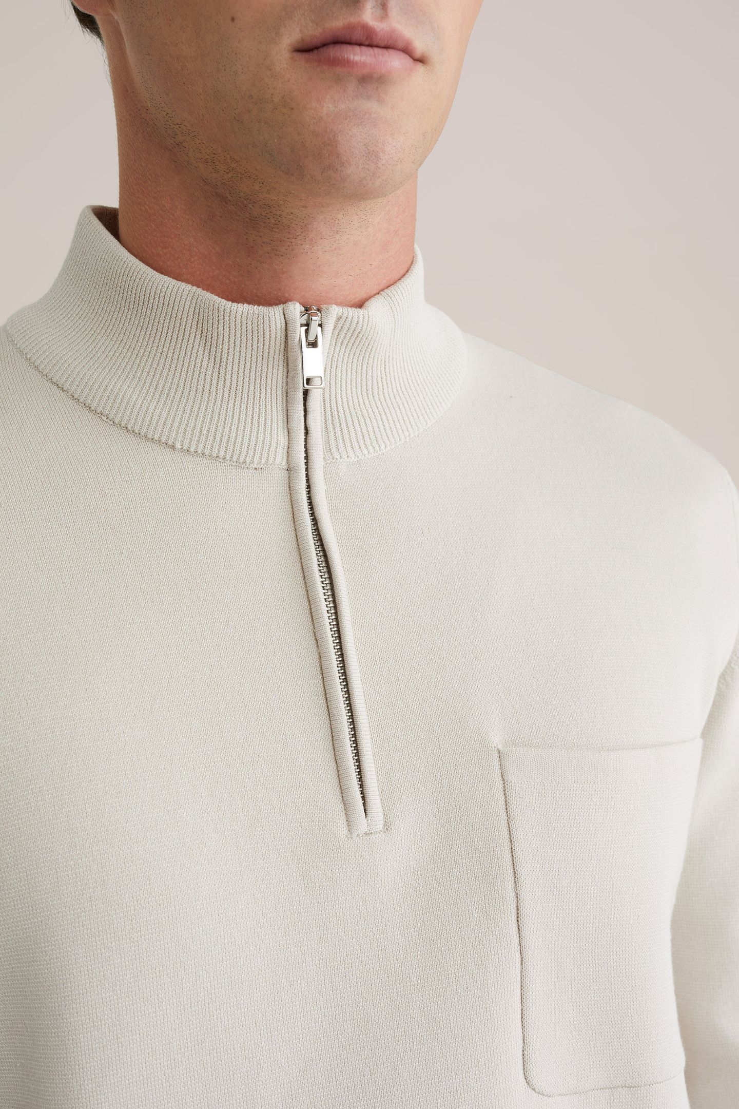 HALFWAY ZIPPER LIGHT GREY 5
