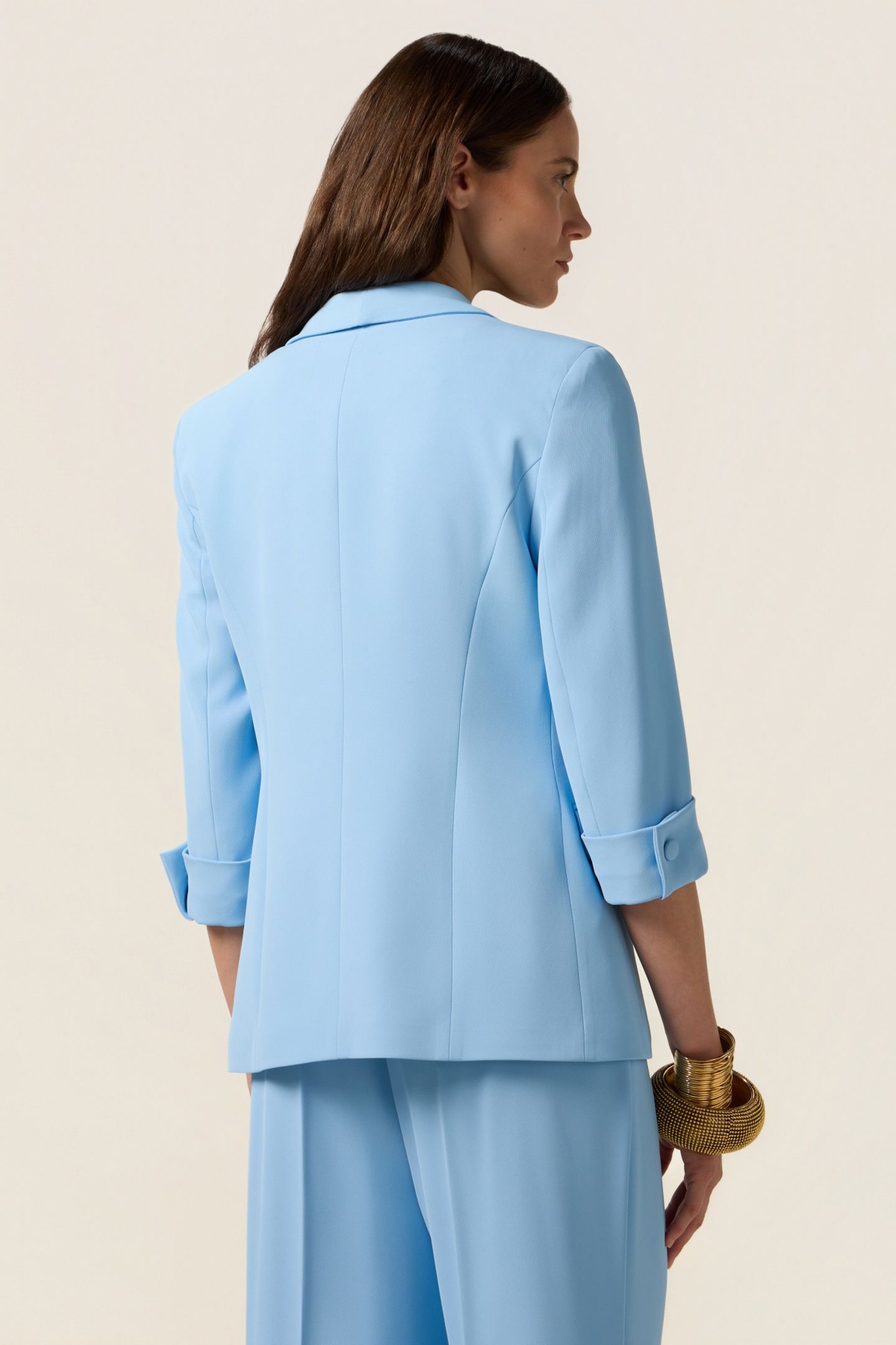 BLAZER WITH THREE-QUARTER SLEEVES LIGHT BLUE 2