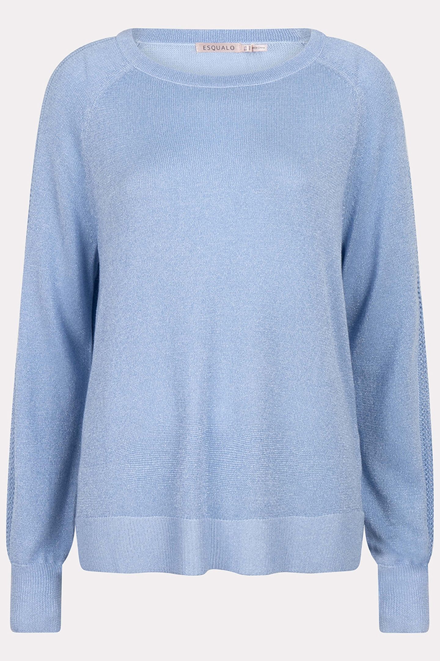 SWEATER RAGLAN POINTELLE LUREX SKY BLUE 4
