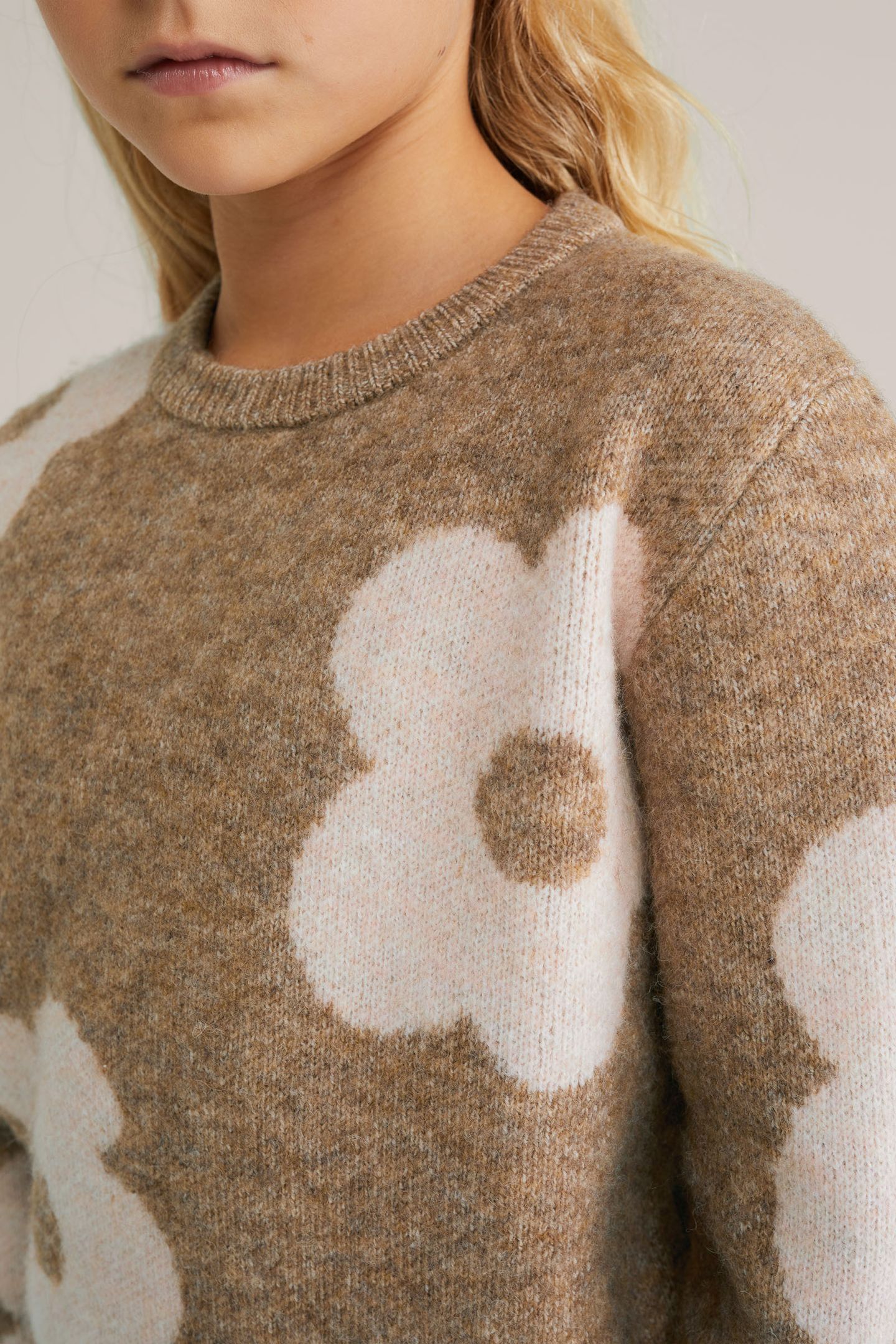 KNITTED PULLOVER LIGHT BROWN 5