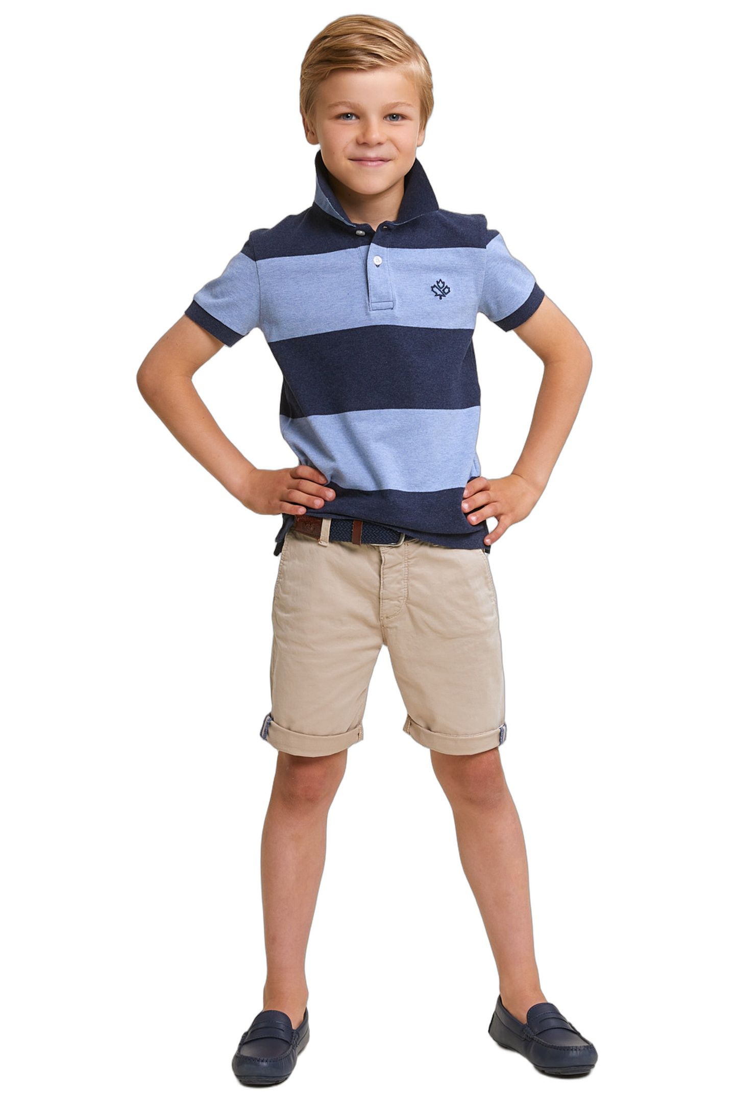 CUSTOM FIT STRIPED STRETCH POLO NIGHT BLUE MIX/SEASHORE MIX 2