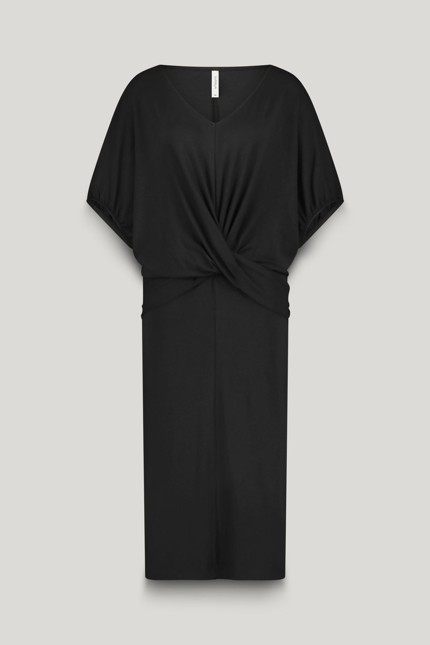 WRAP DRESS SOLID JERSEY BLACK 4