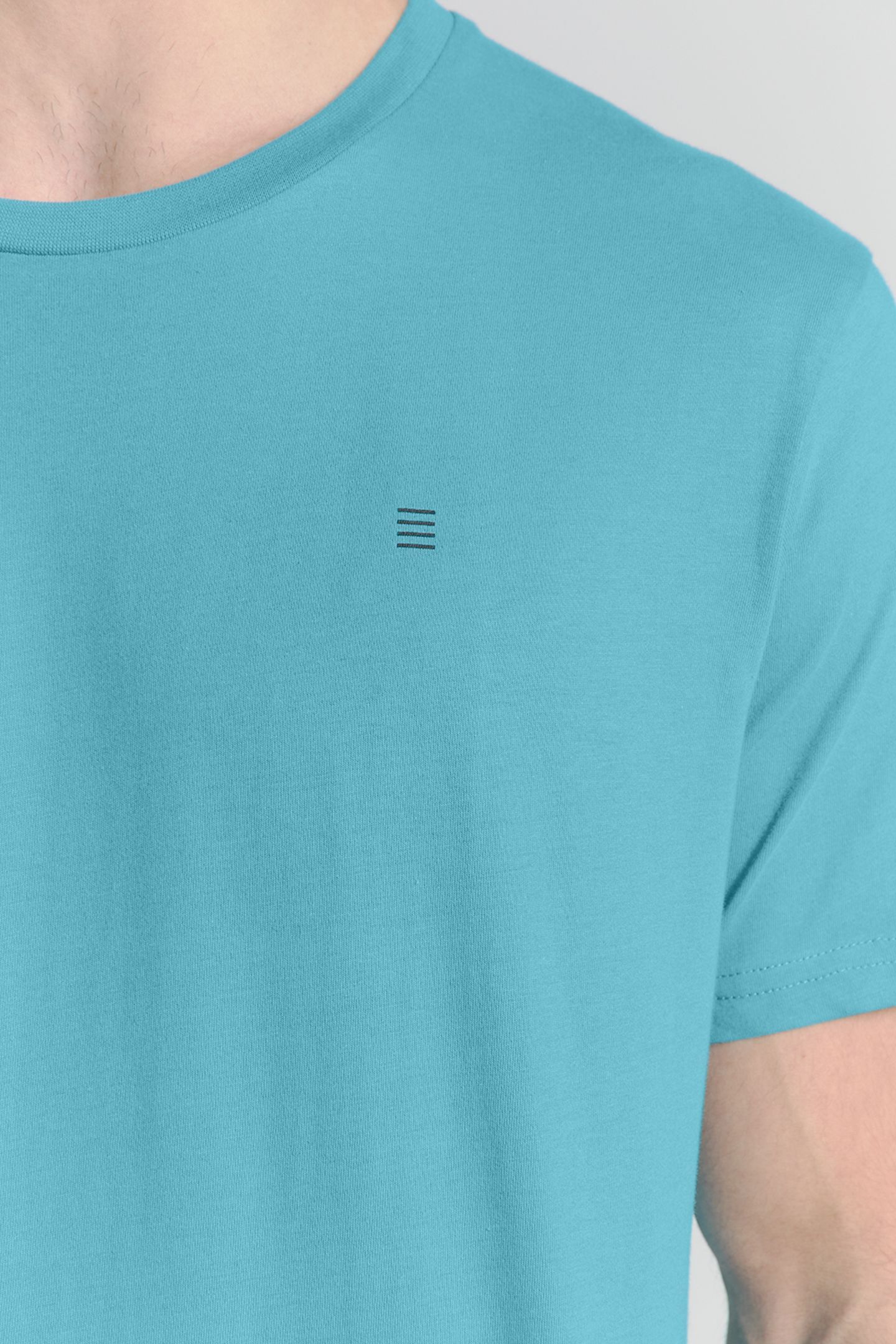 T-SHIRT CREWNECK SOLID BASIC SEABLUE 7