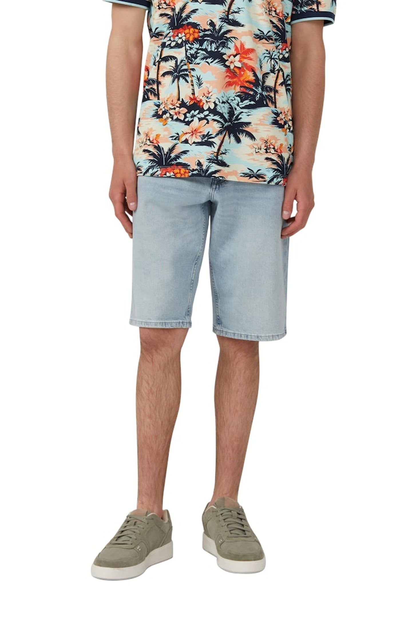 JEANS SHORTS BLUE GREEN DENIM 1