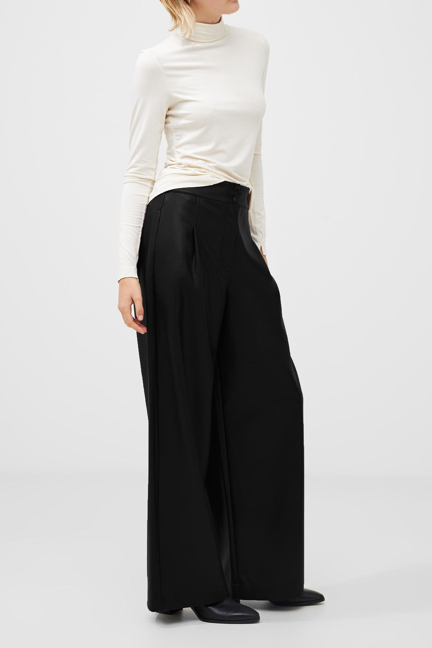 VENITIA JERSEY SPLIT CUFF TOP CLASSIC CREAM 2