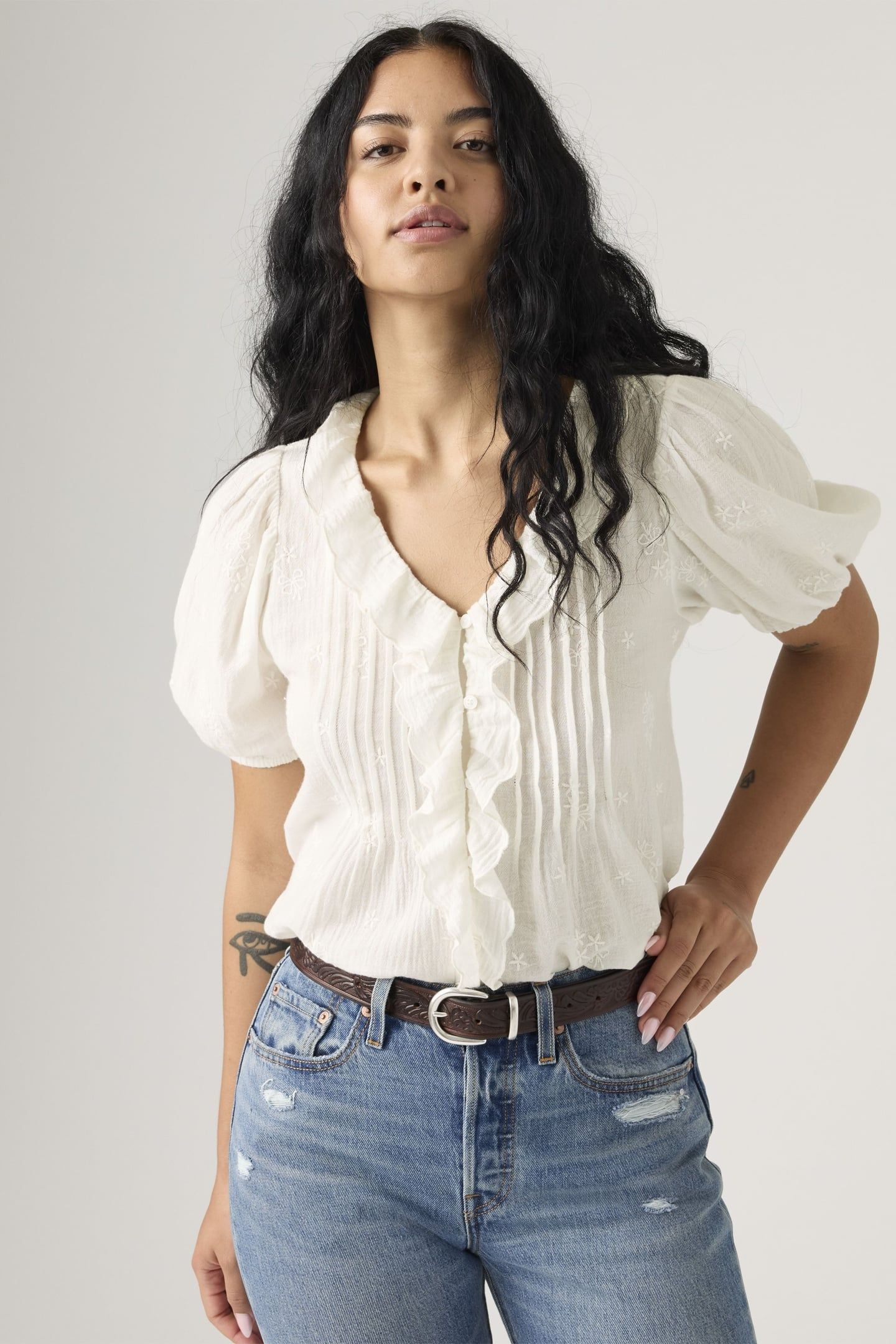 GISELLE RUFFLE BLOUSE 1