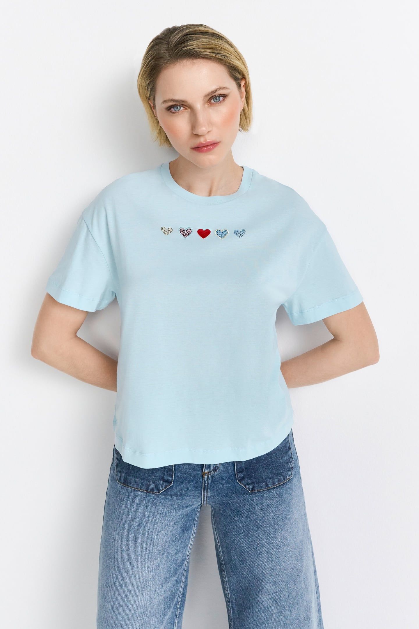 ORGANIC CONTEMPORARY SHIRT LIGHT AQUA 1