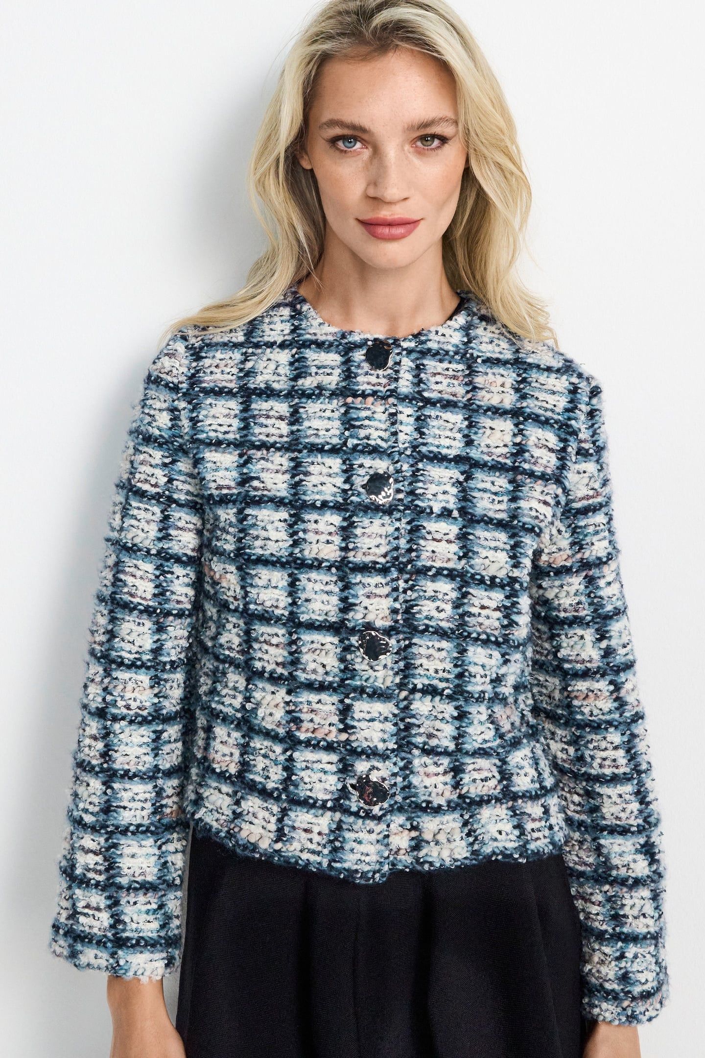 BOUCLE JACKET OCEAN BLUE 2