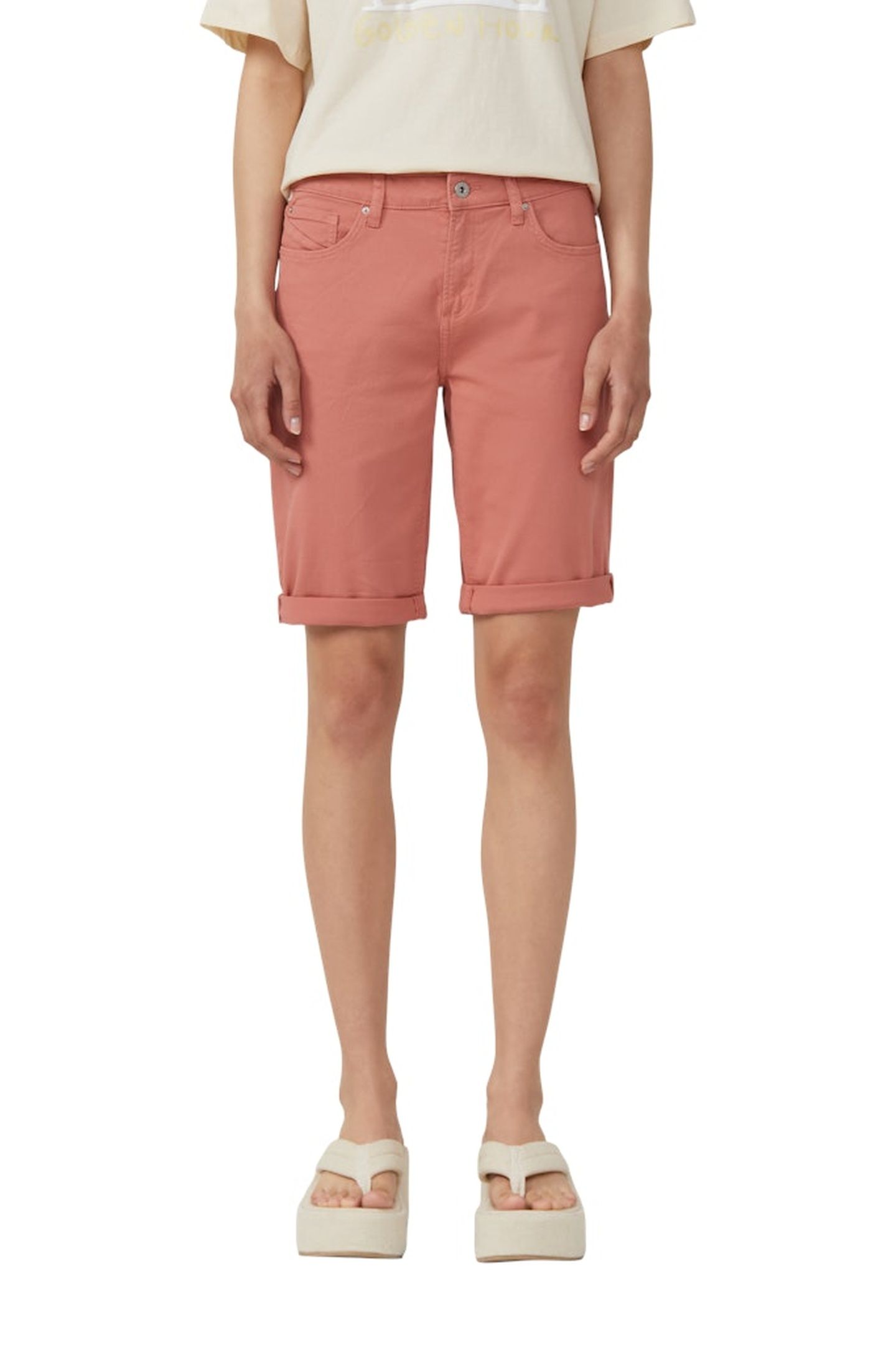 QS JEANS SHORTS RED ROSE 1