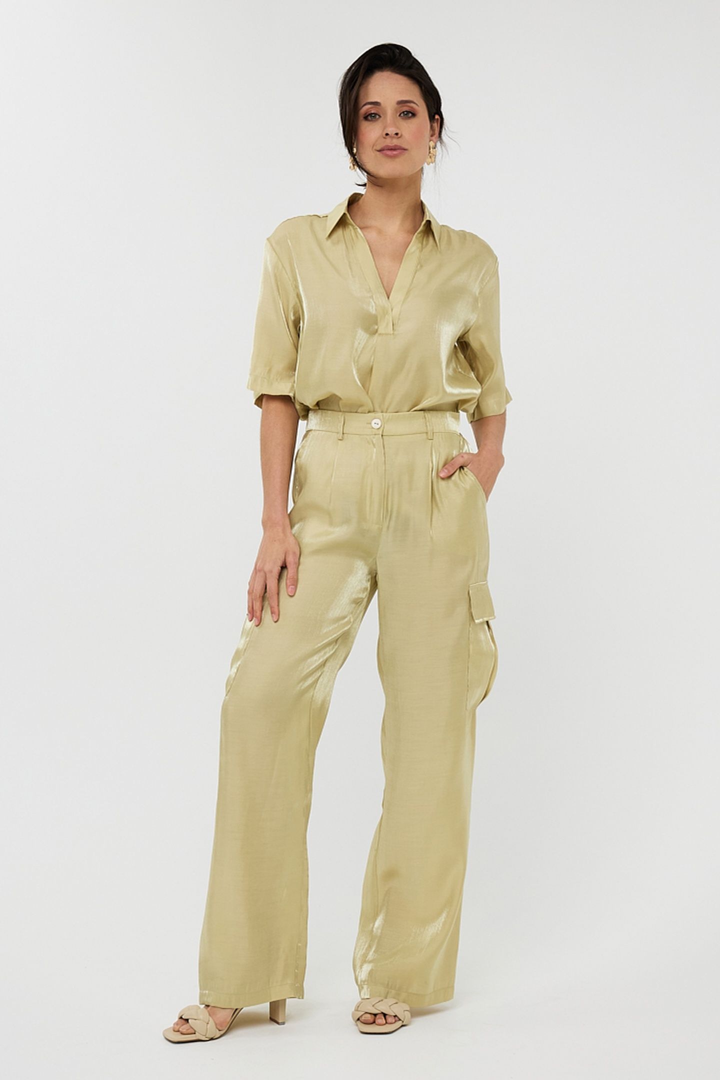 TROUSERS CARGO SILKY TOUCH LEMON PIE 1