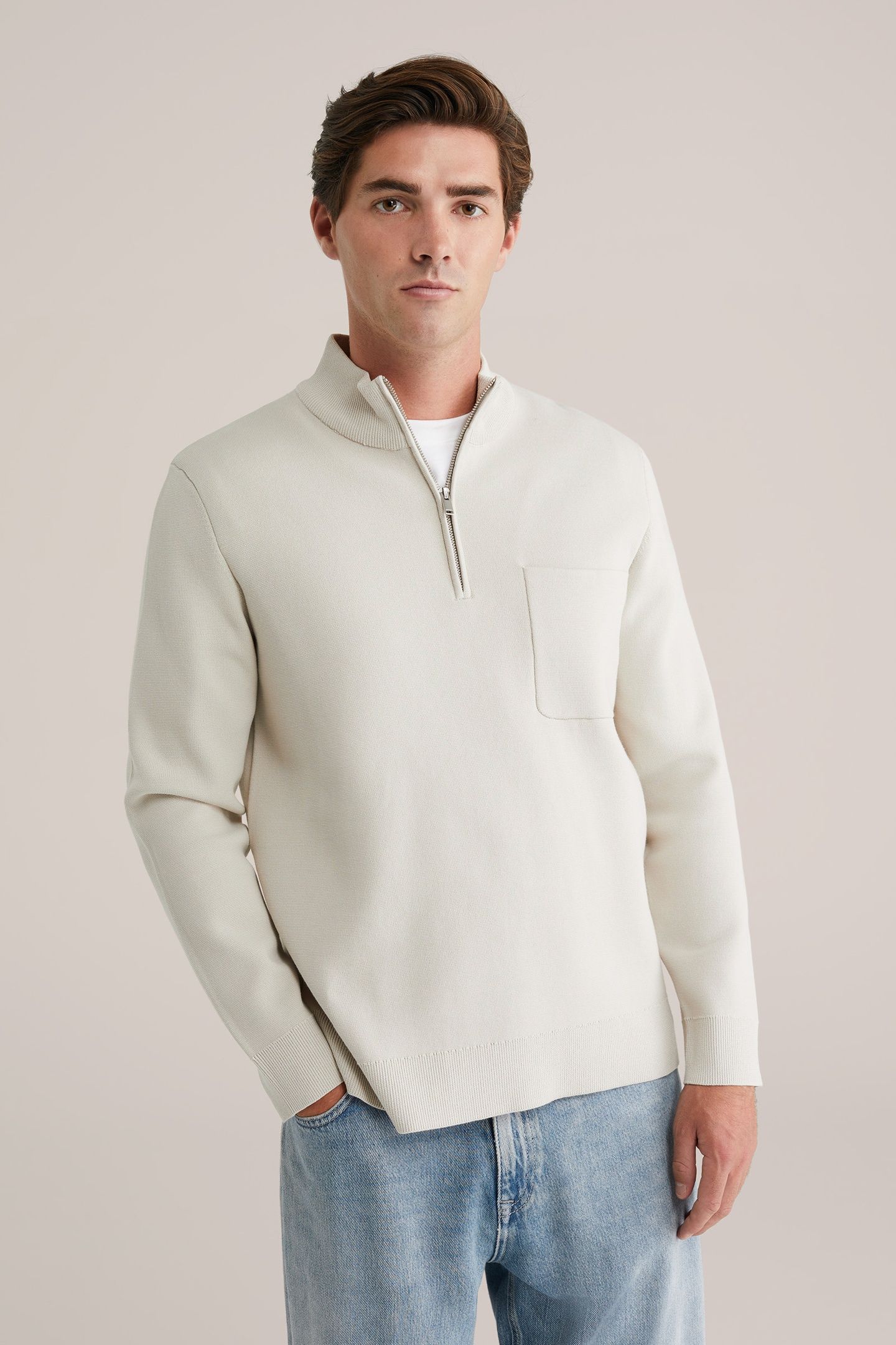 HALFWAY ZIPPER LIGHT GREY 2