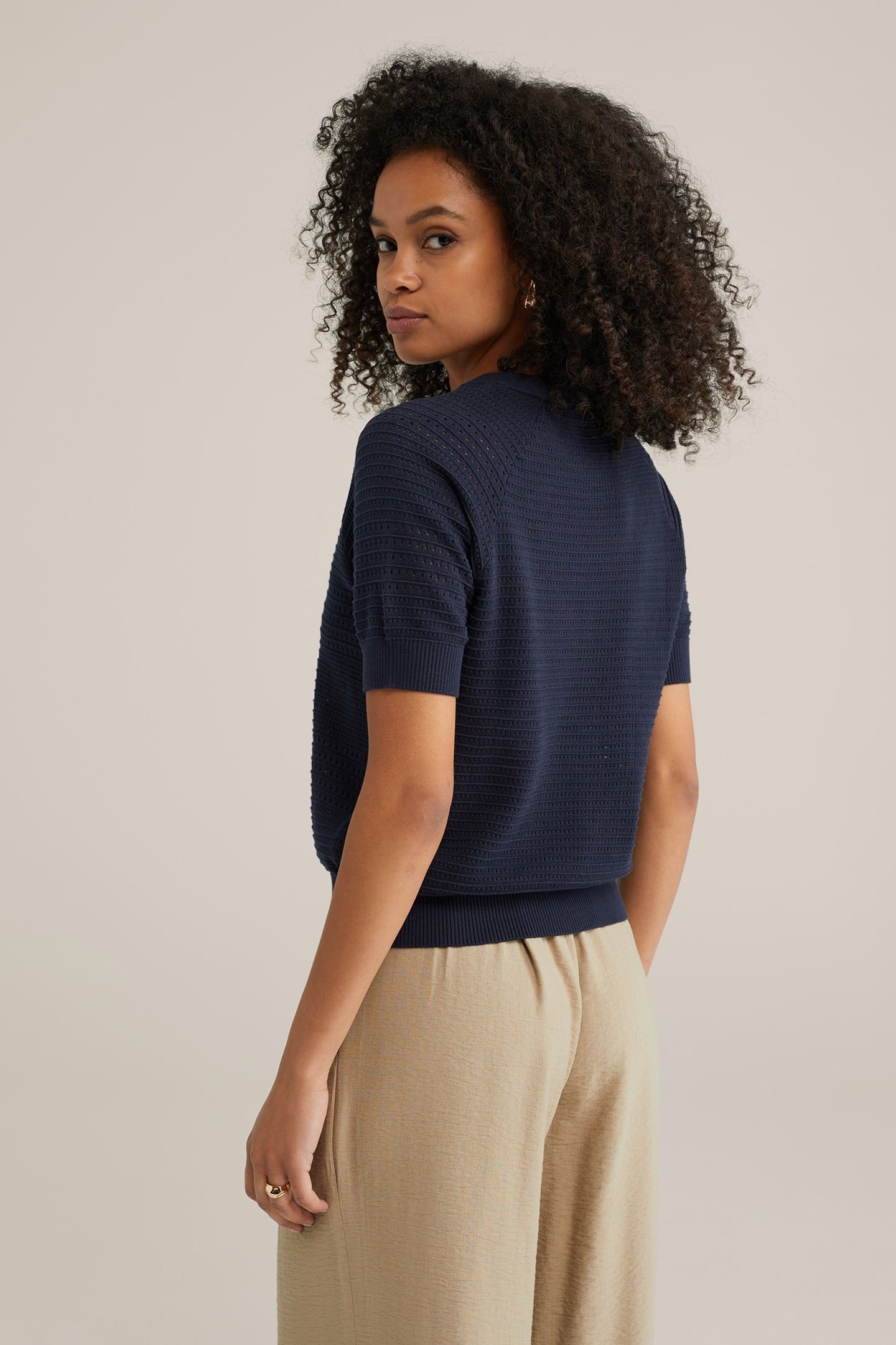 KNITTED PULLOVER NAVY BLUE 3