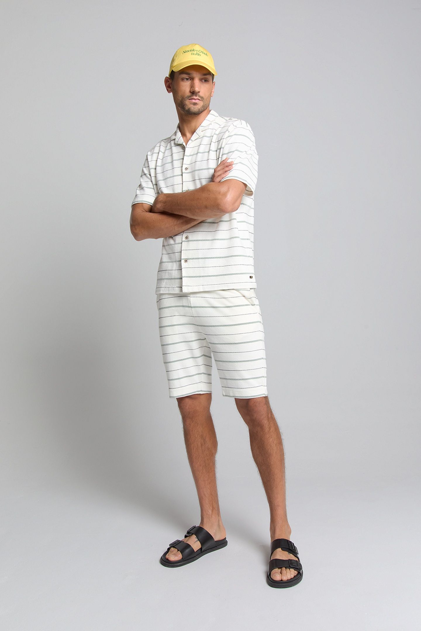 SHORT JERSEY STRIPES OFFWHITE 2