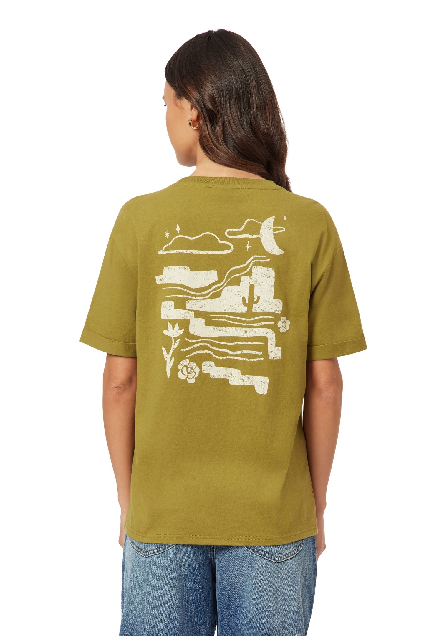 BOYFRIEND TEE GREEN MOSS WHITE CAP 4