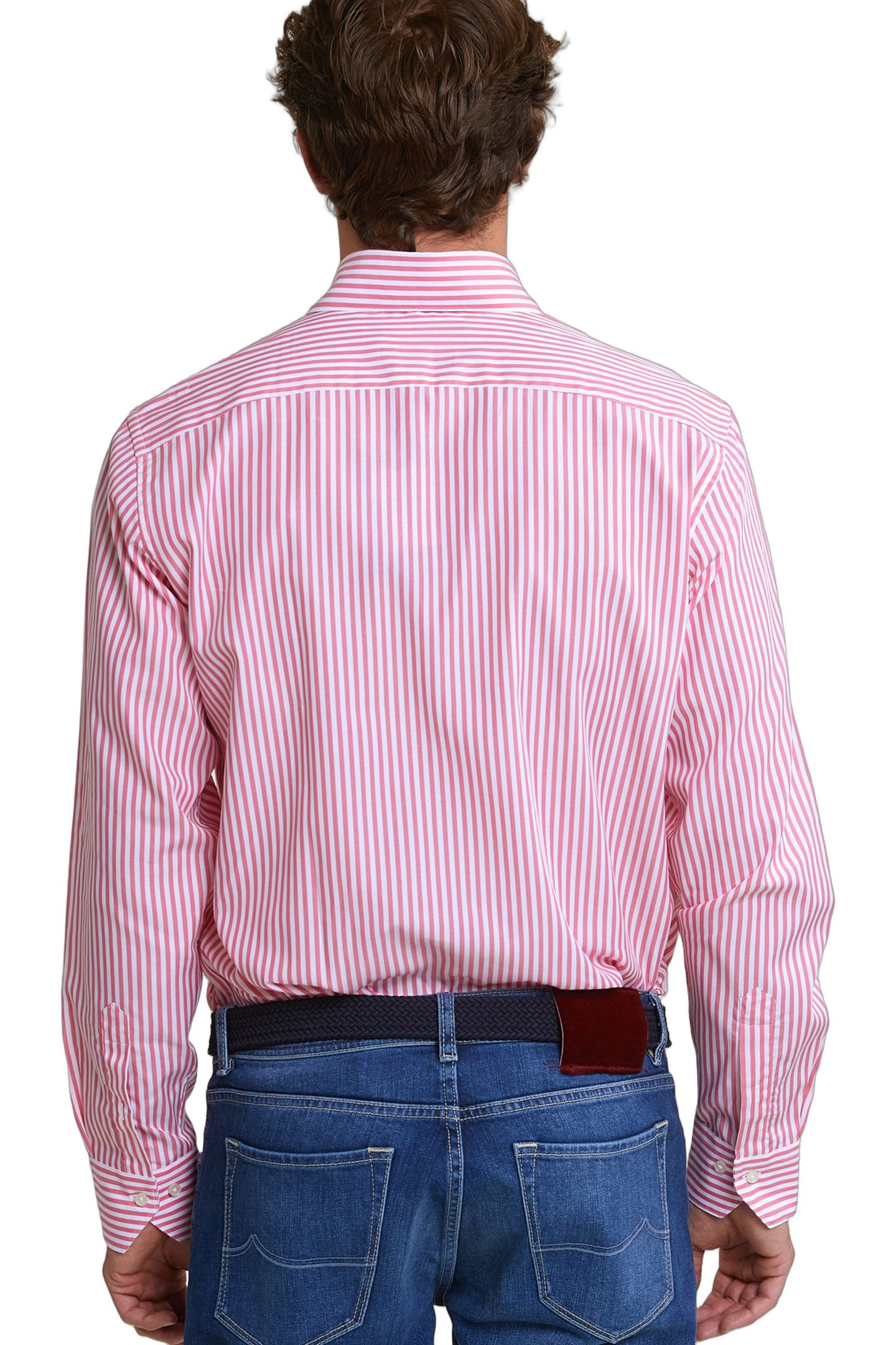 CUSTOM FIT STRIPED SHIRT PINK/WHITE 3