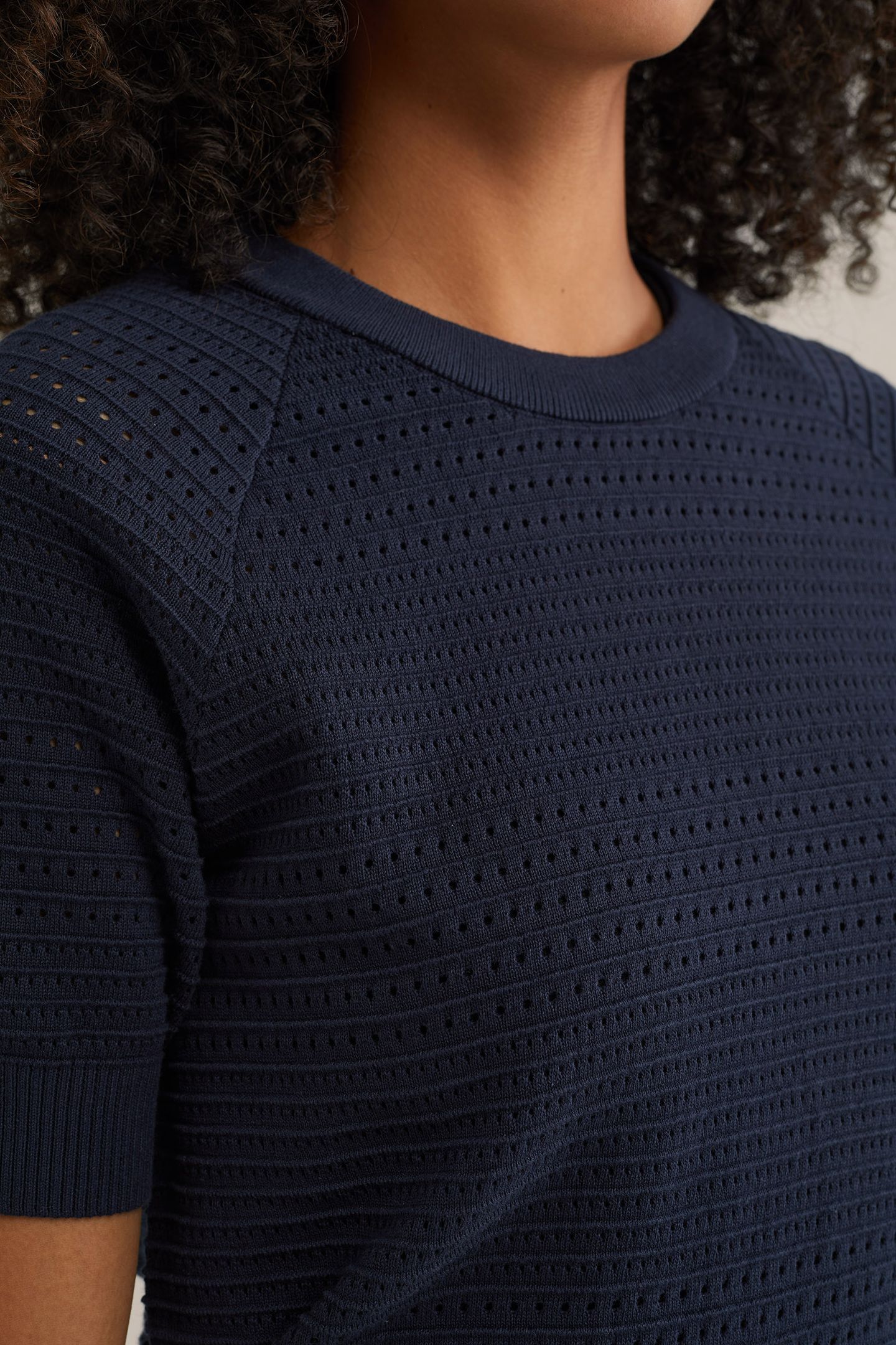 KNITTED PULLOVER NAVY BLUE 5