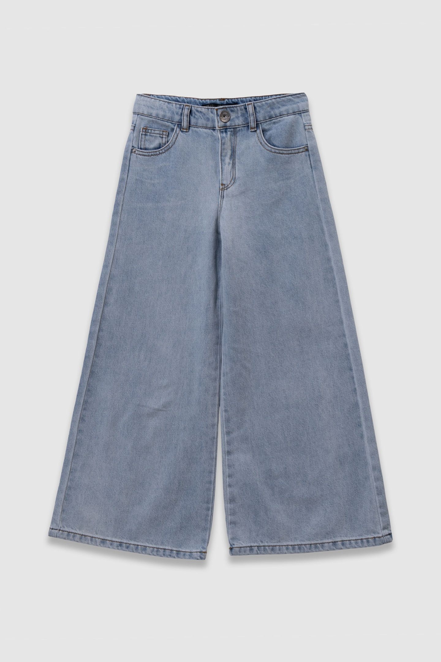 BLUE WIDE-LEG JEANS WITH REMOVABLE BELT 2