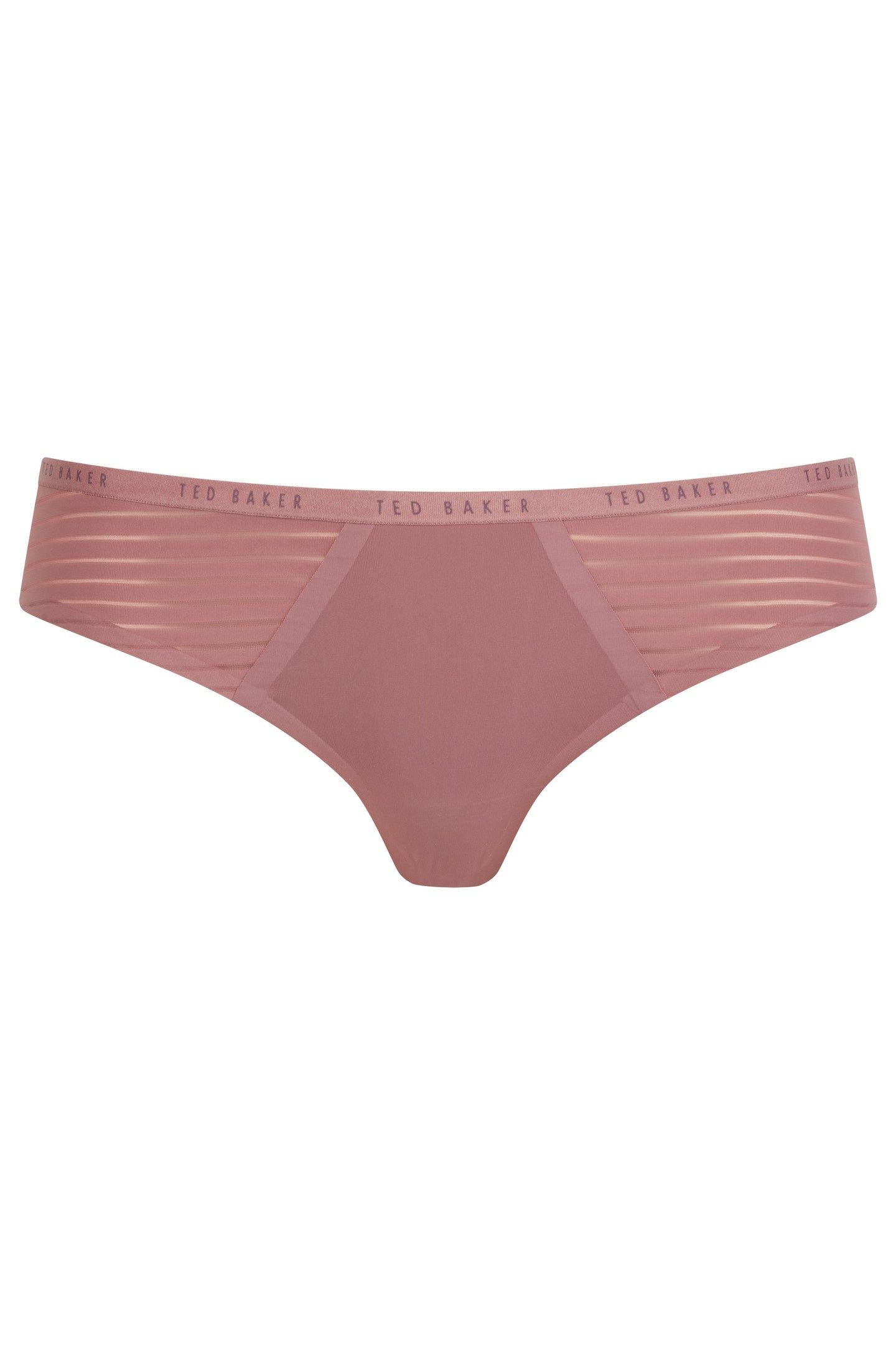 JESSIE MESH BRIEF NO SHOW WINE/MAUVE/WHITE 3