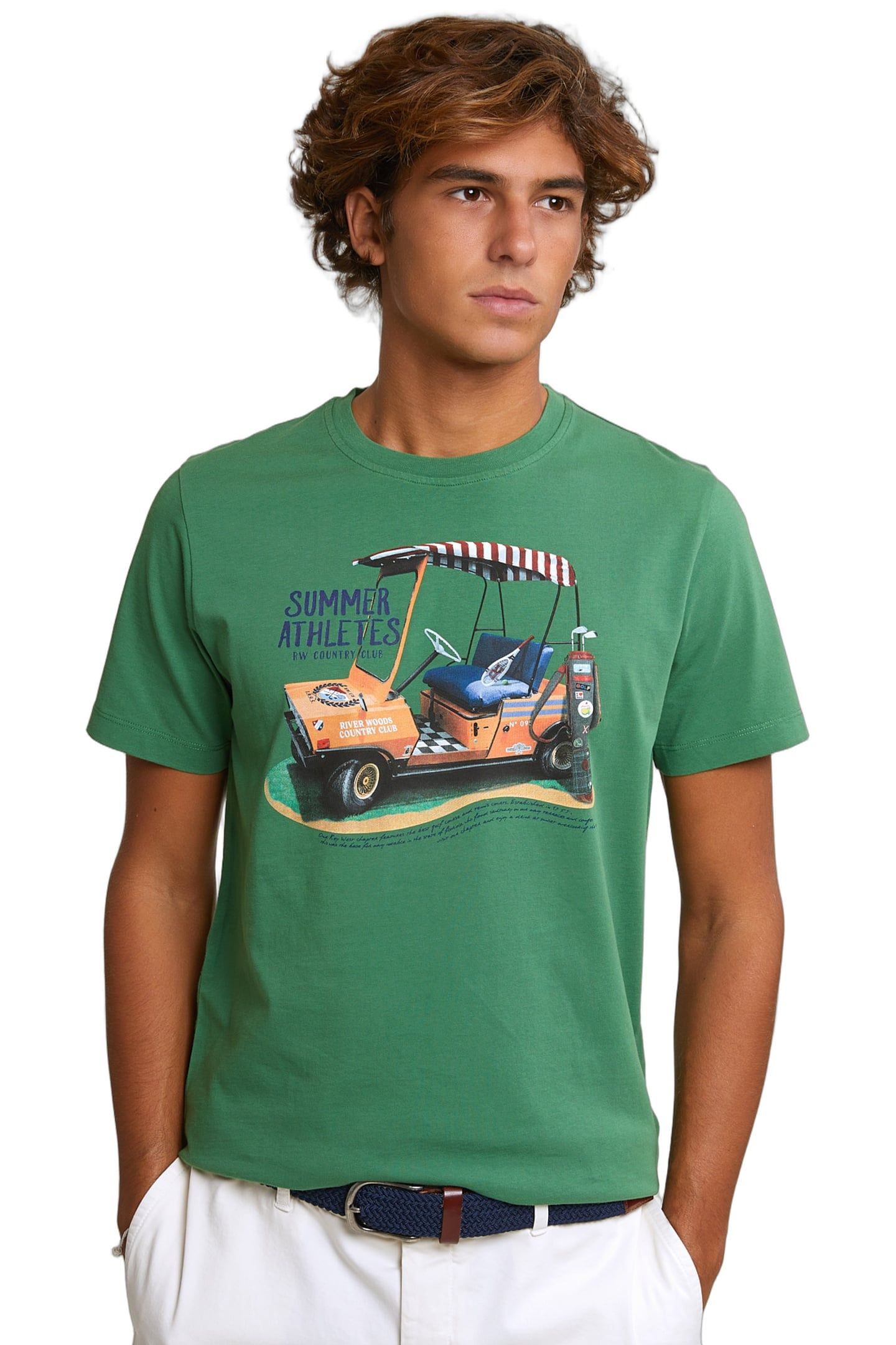 NORMAL FIT BASIC T-SHIRT SHORT SLEEVES BELIZE GREEN 1
