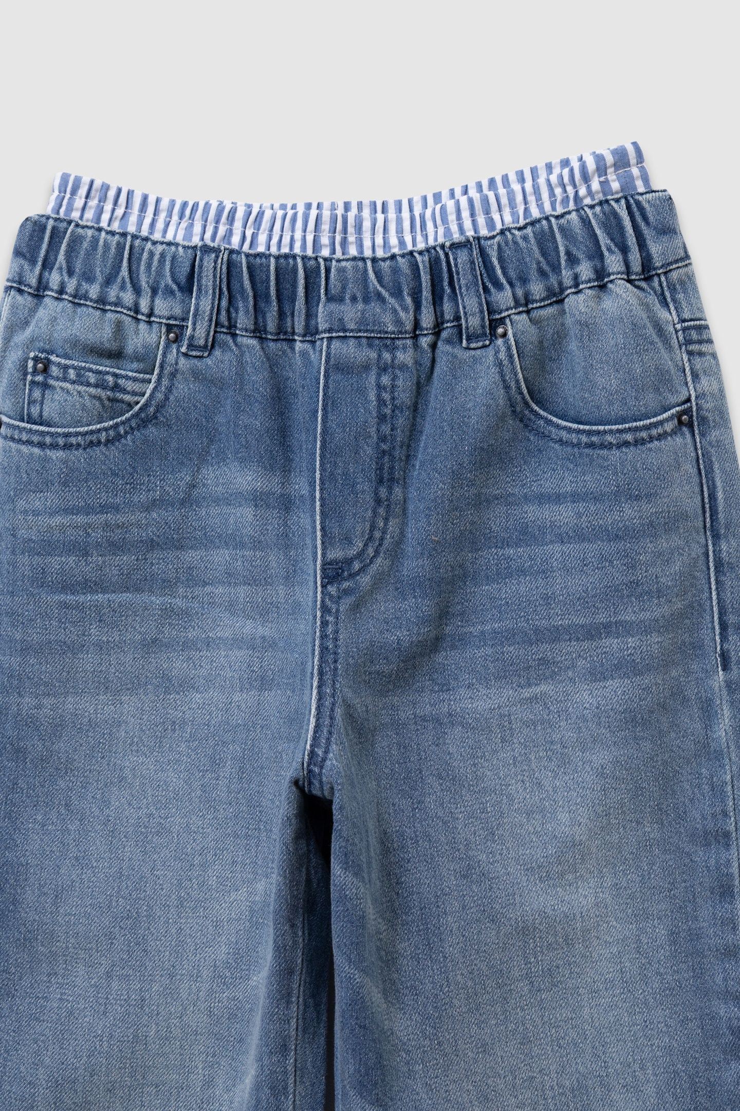 TROMPE-L'OEIL BLUE BAGGY JEANS 3
