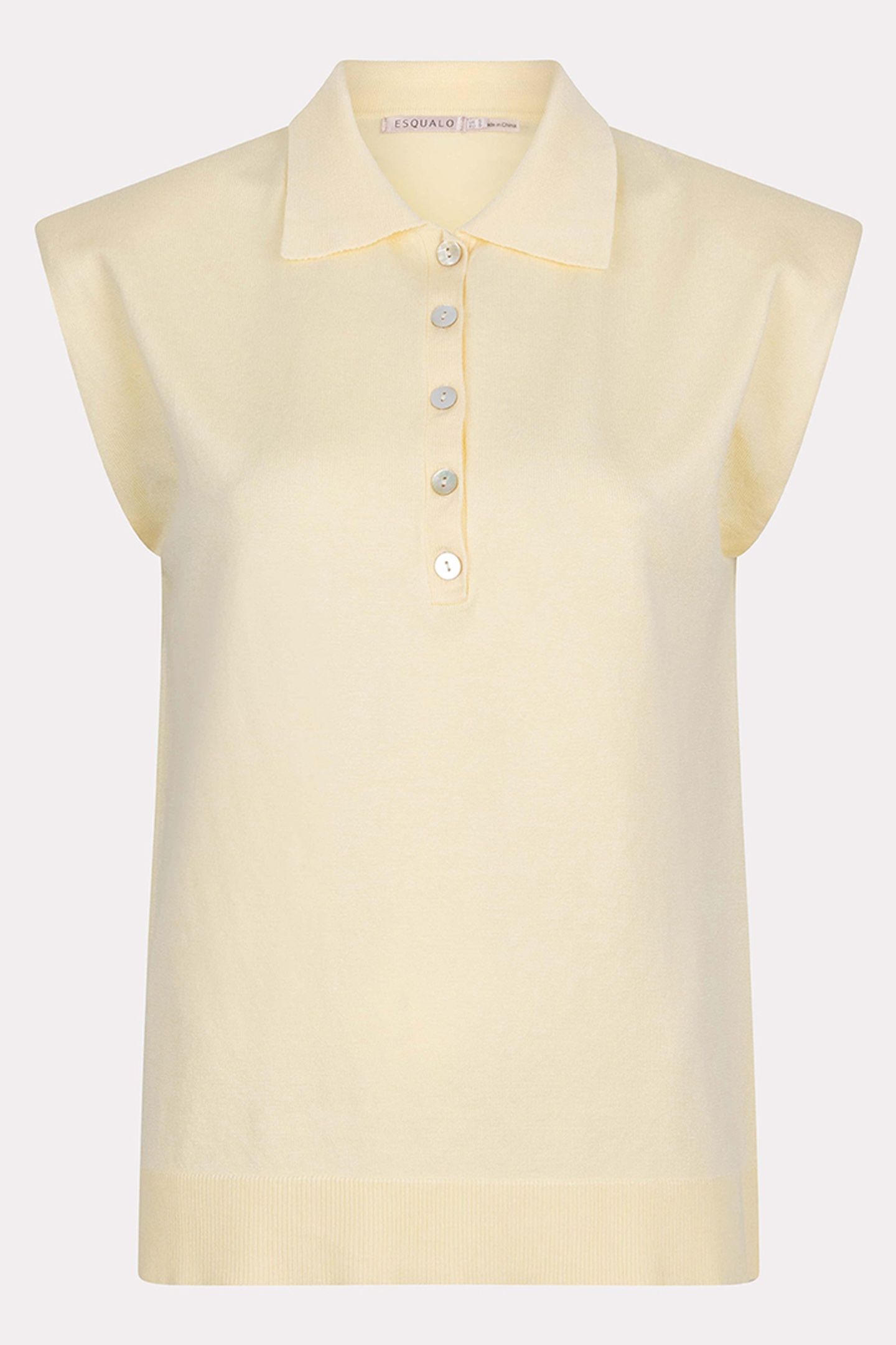 TOP POLO SLV/LSS BASIC KNIT LIGHT YELLOW 1