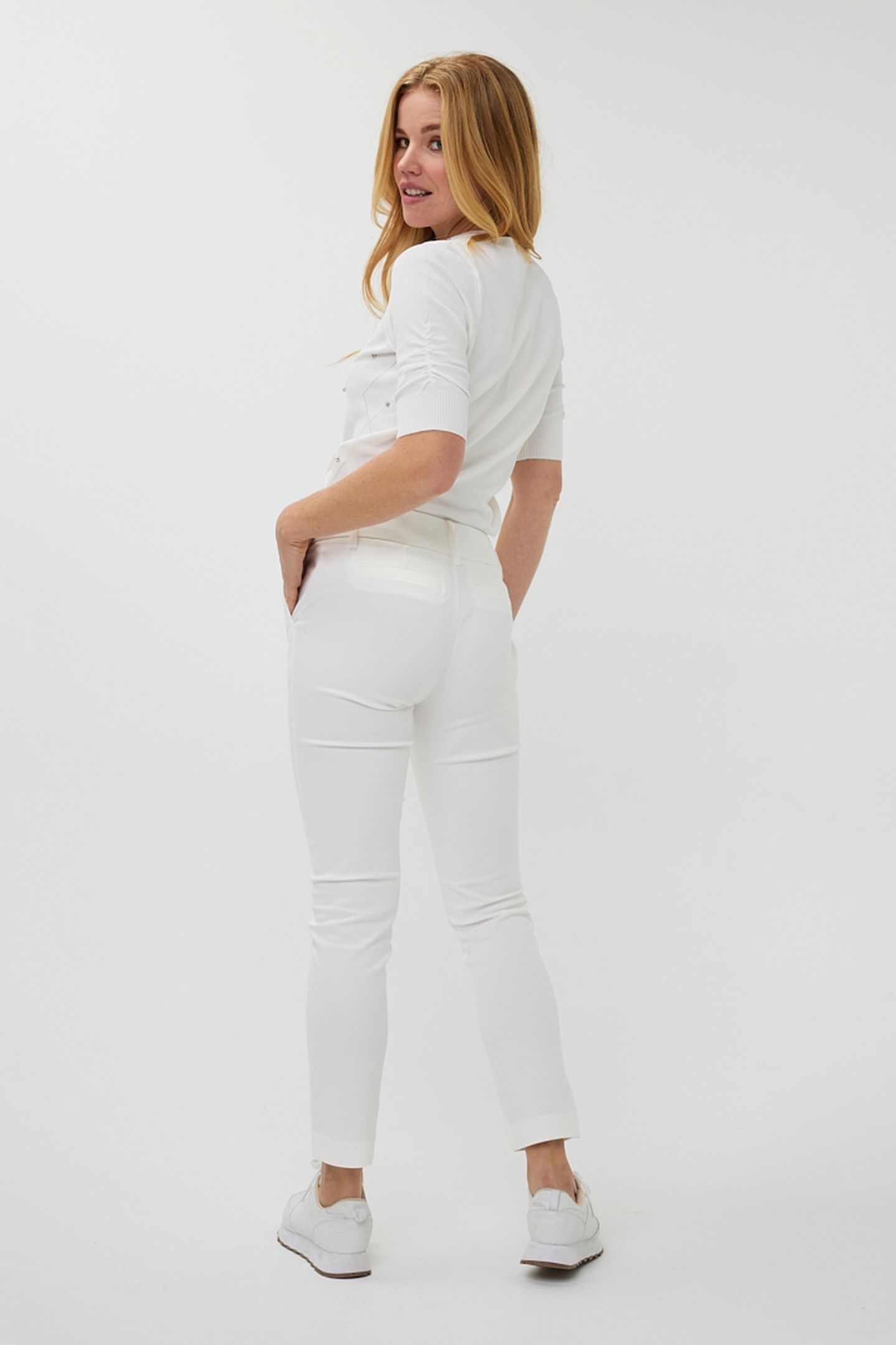 TROUSERS CHINO STRETCH OFF WHITE 6