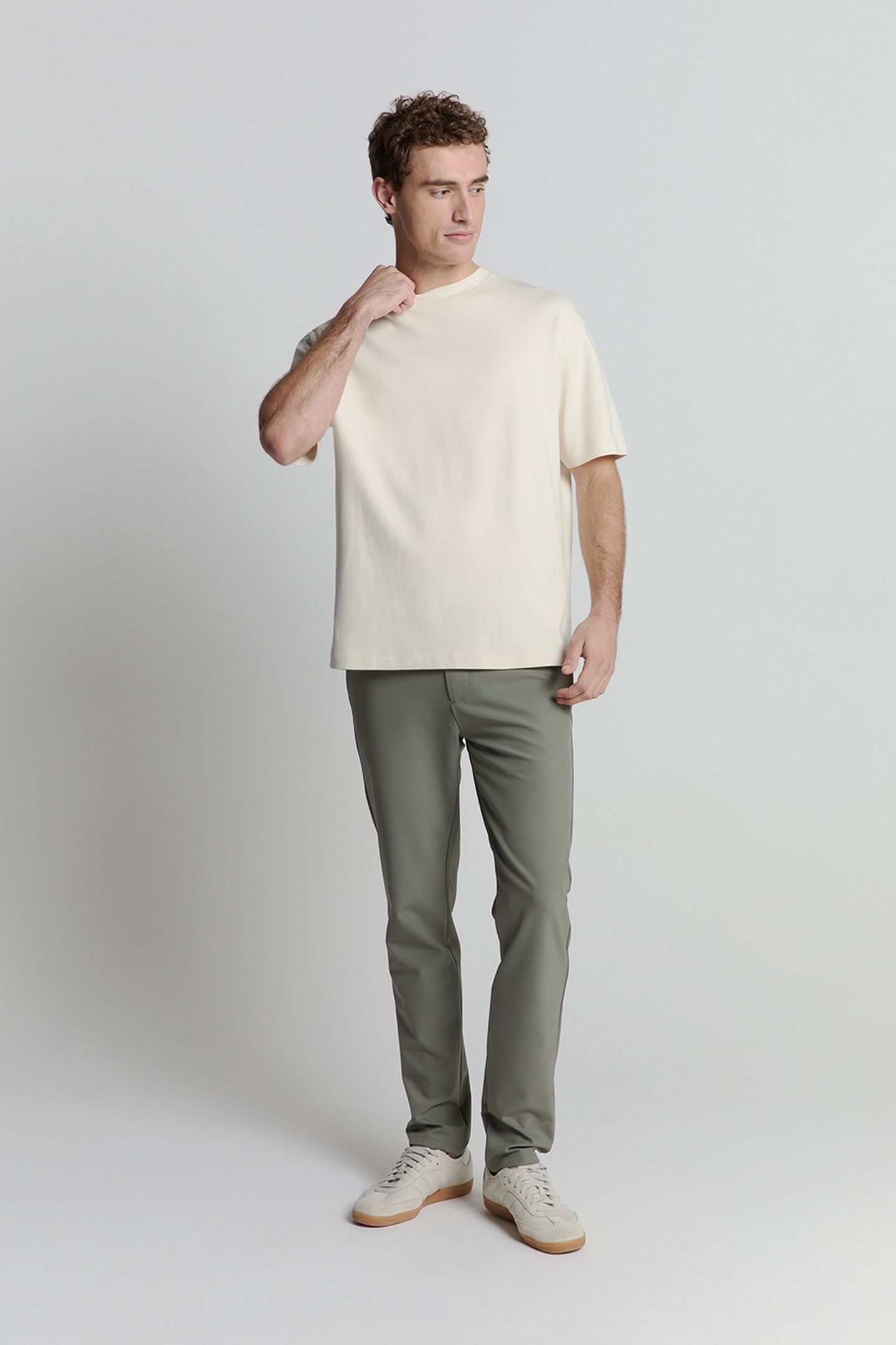 T-SHIRT CREWNECK HEAVY SOLID BACK PRINT OFFWHITE 2