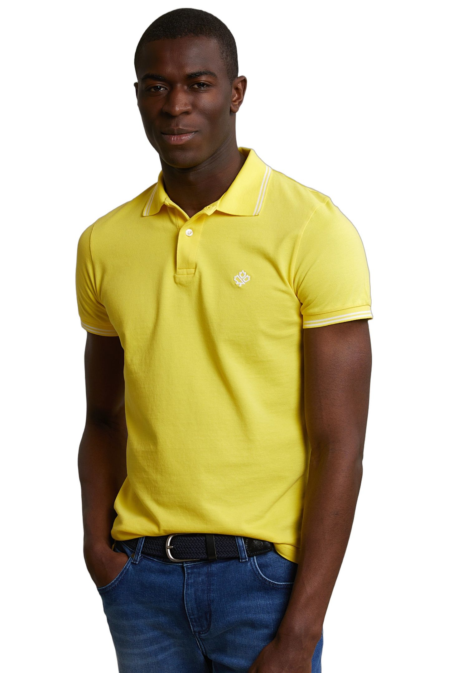 CUSTOM FIT COTTON POLO LEMONADE 1