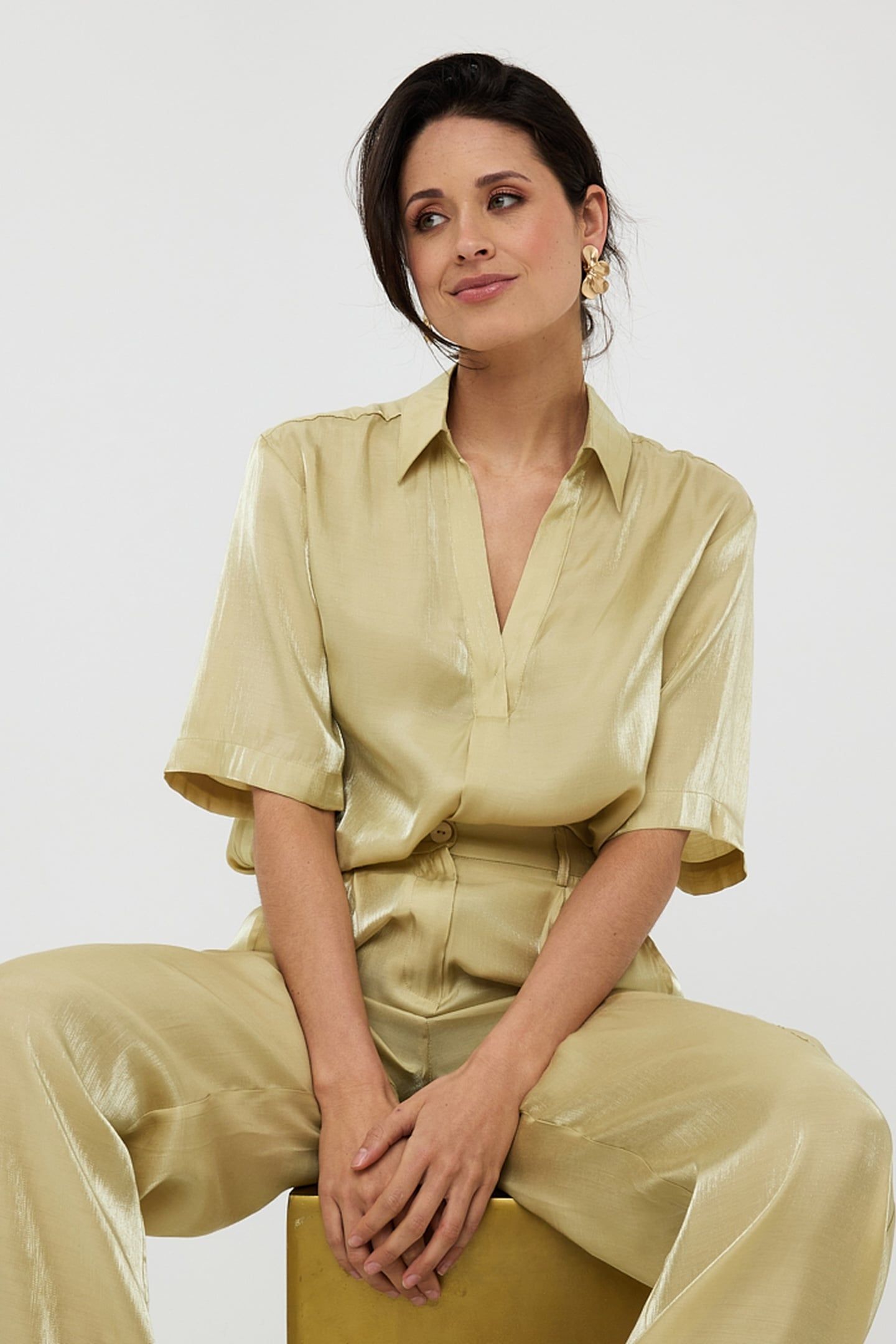 BLOUSE OVERSIZED SILKY TOUCH LEMON PIE 5
