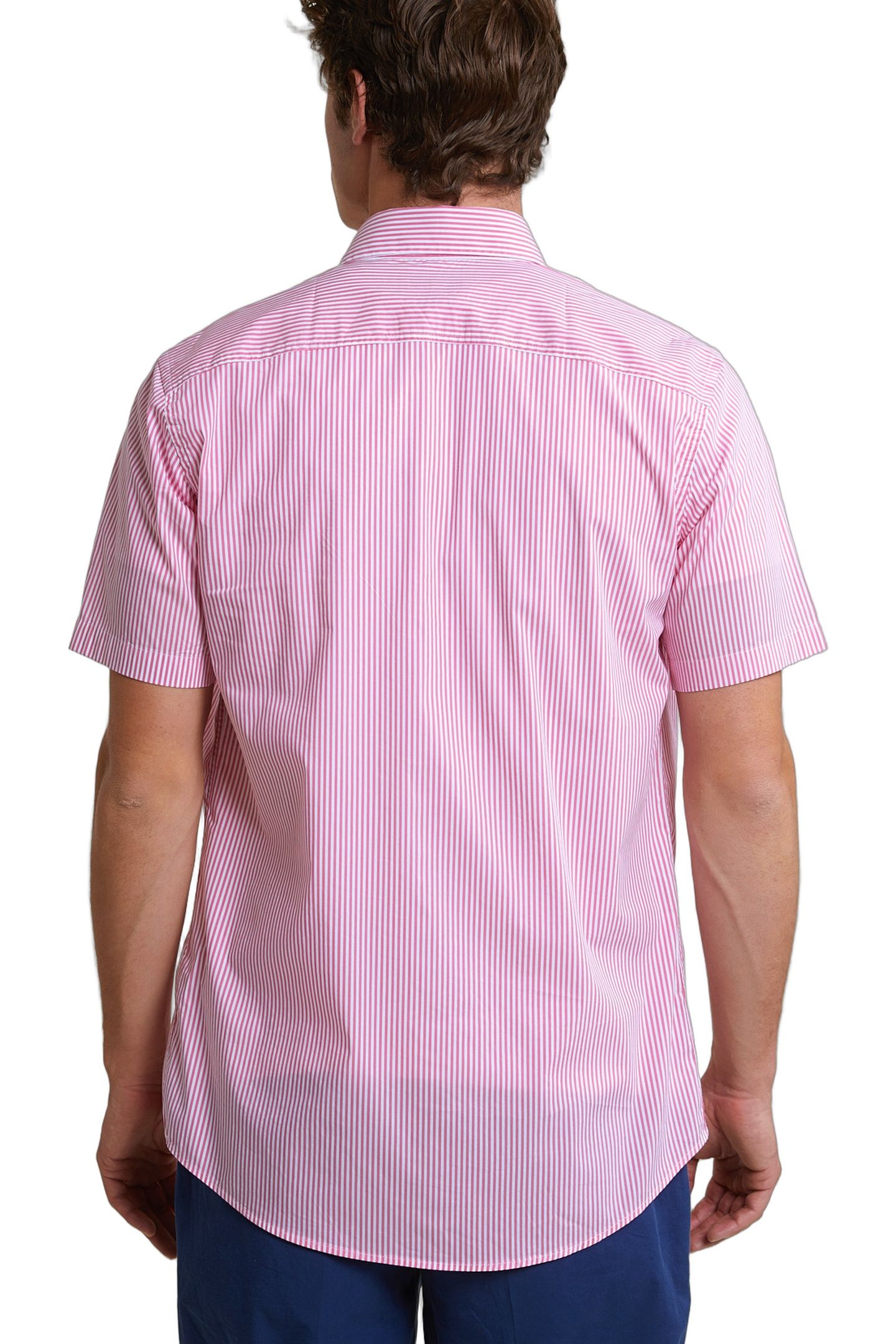 CUSTOM FIT STRIPED PERFORMANCE STRETCH SHIRT SHORT SLEEVES P 4