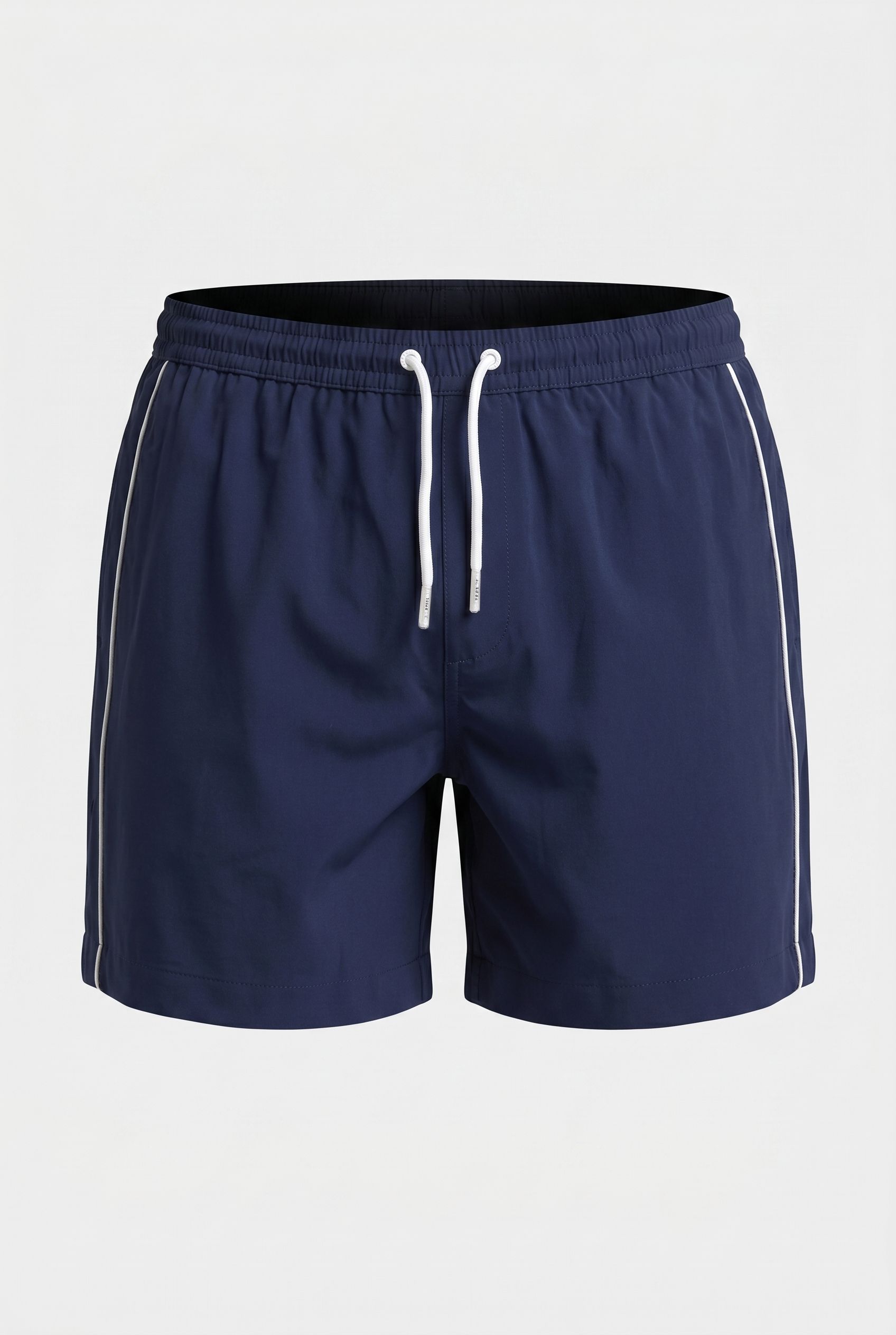 SWIM SHORT WITH PIPING NAVY/WHITE 3