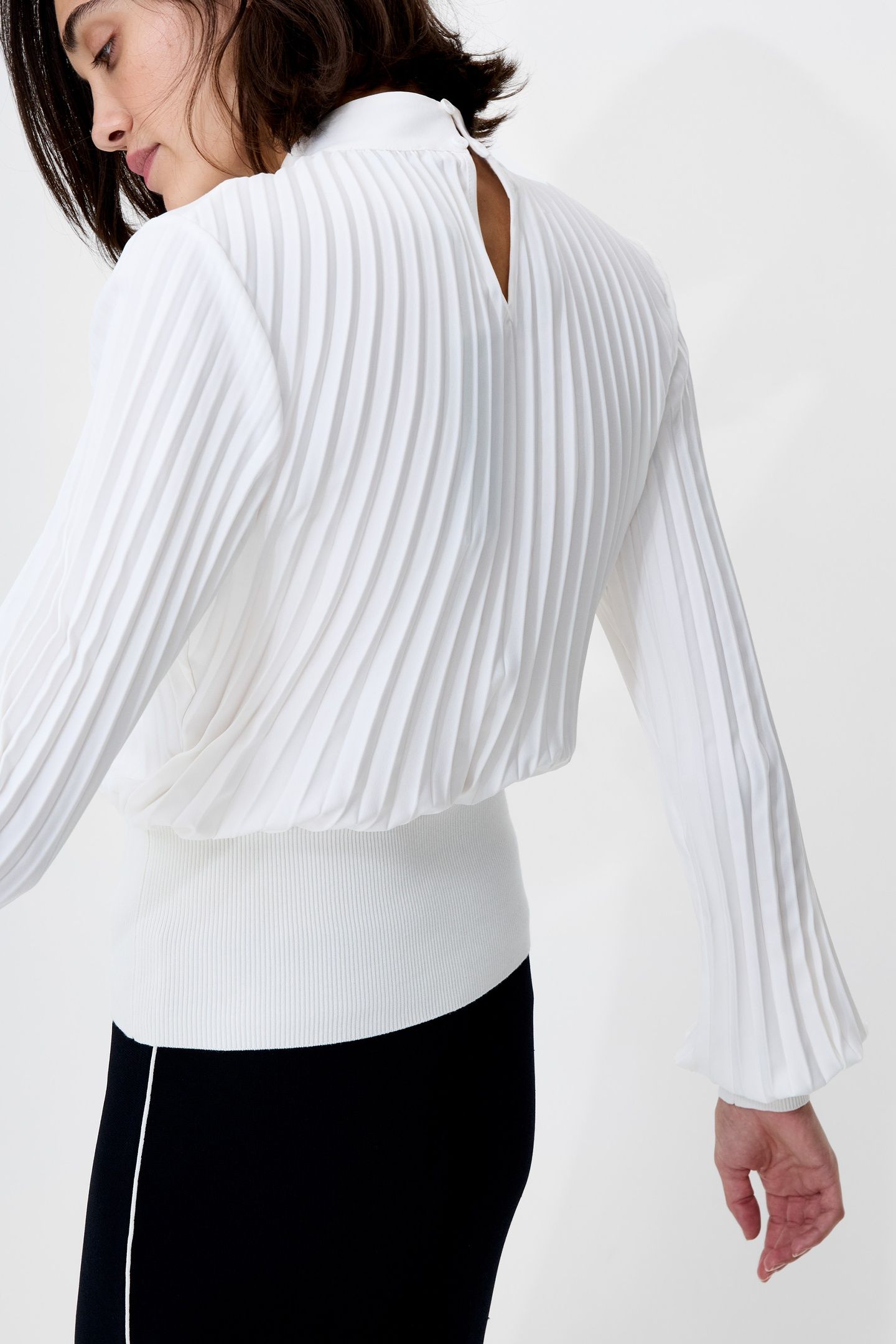LEVY BALLOON SLEEVE TOP WINTER WHITE 2